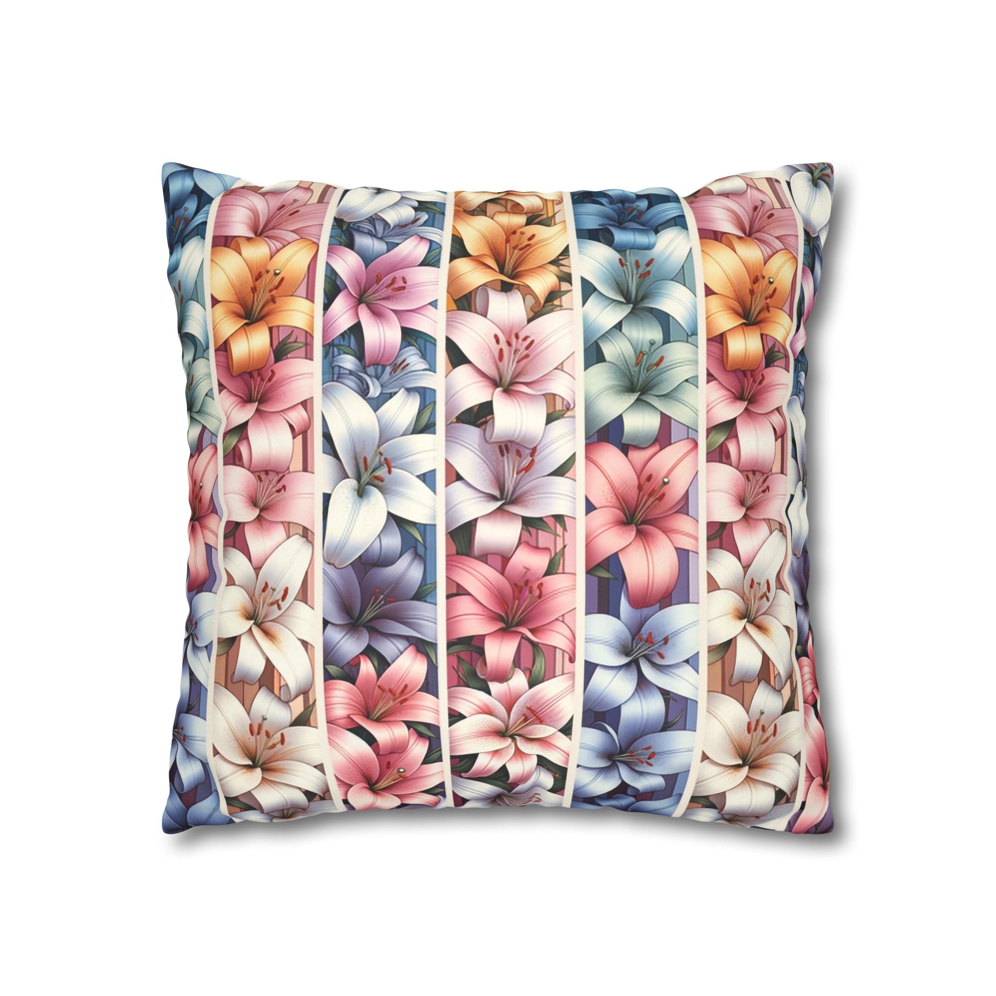 Lilies (5) - Suede Square Pillowcase