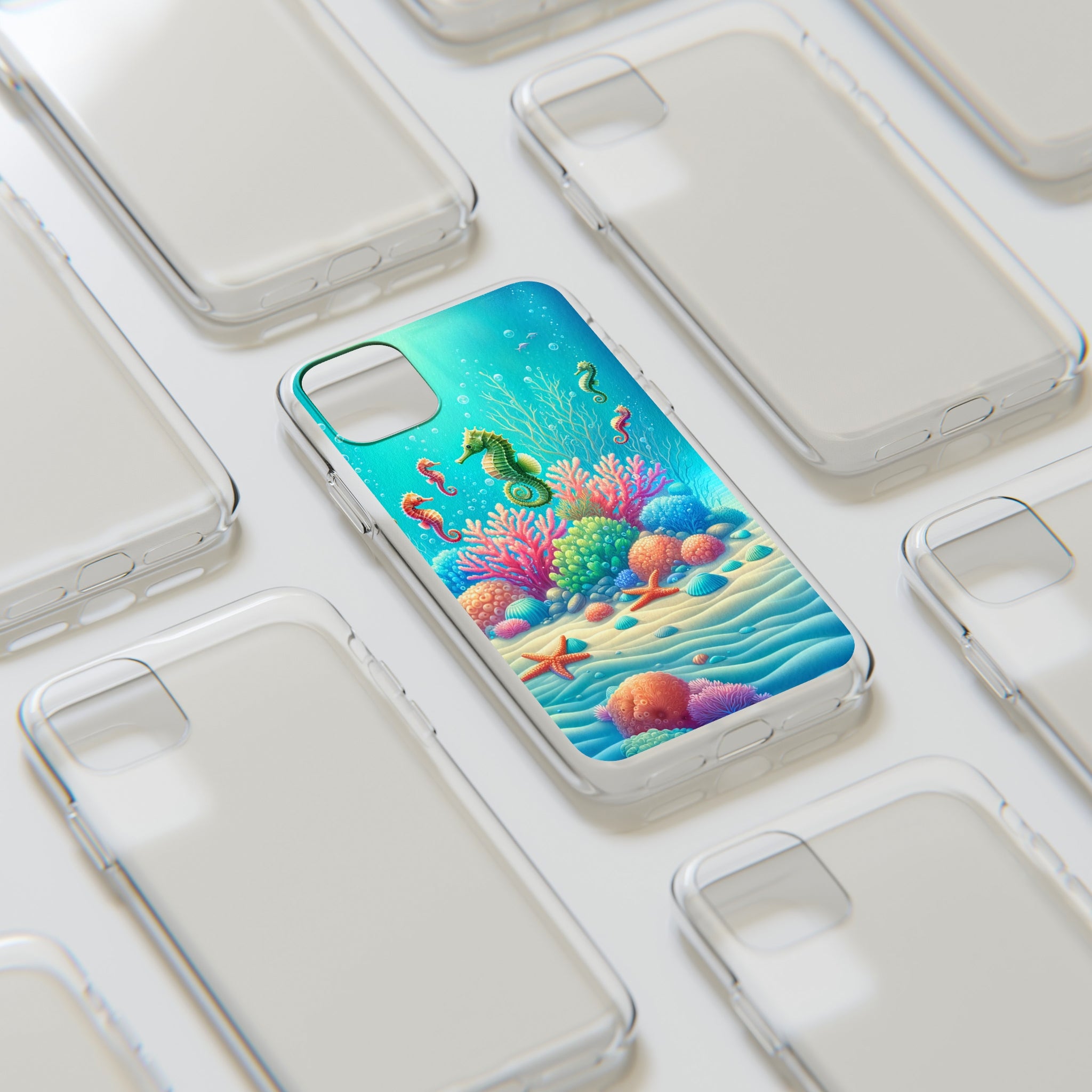 Seahorses - Soft Phone Case