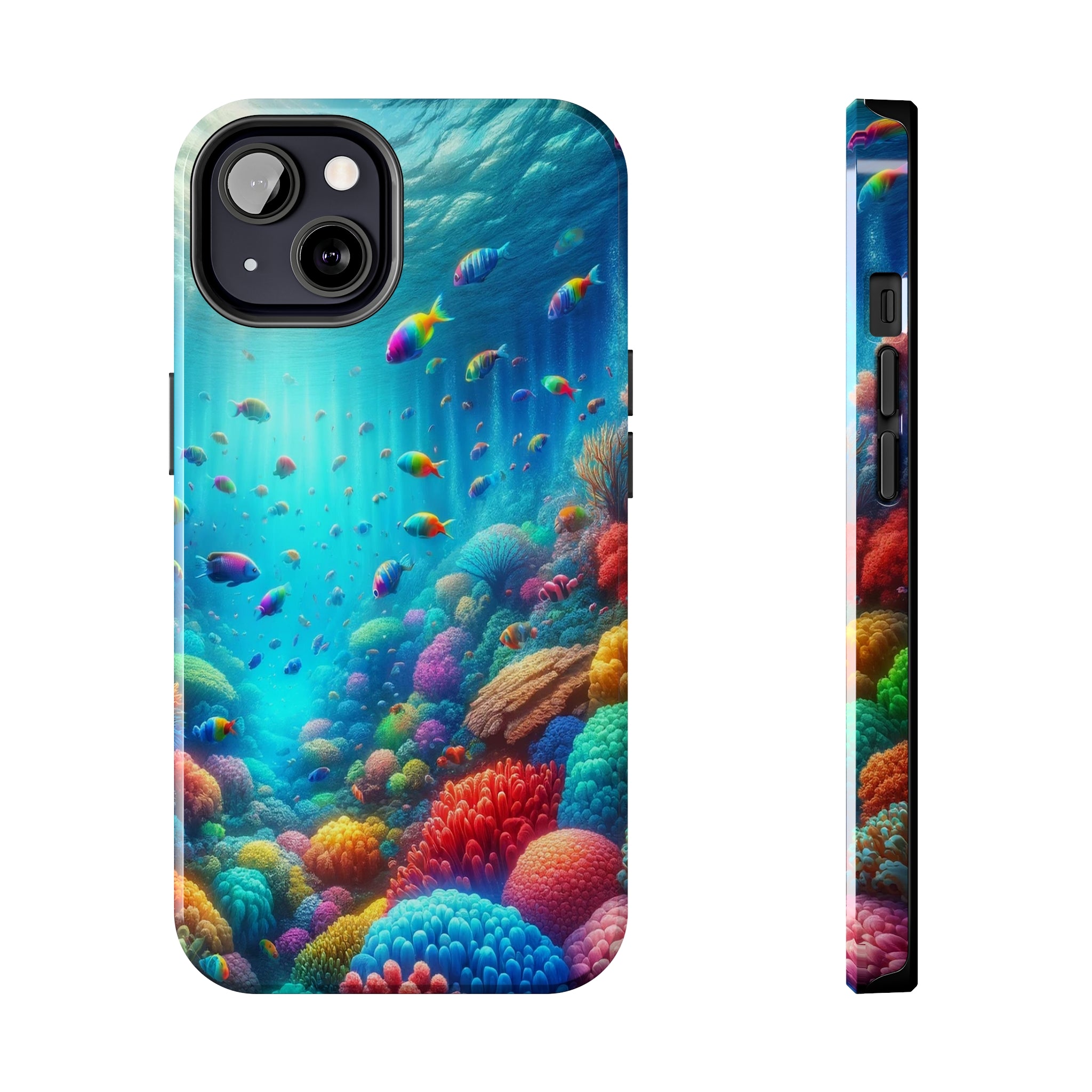 Coloured fish and coral reef - Tough Phone Case