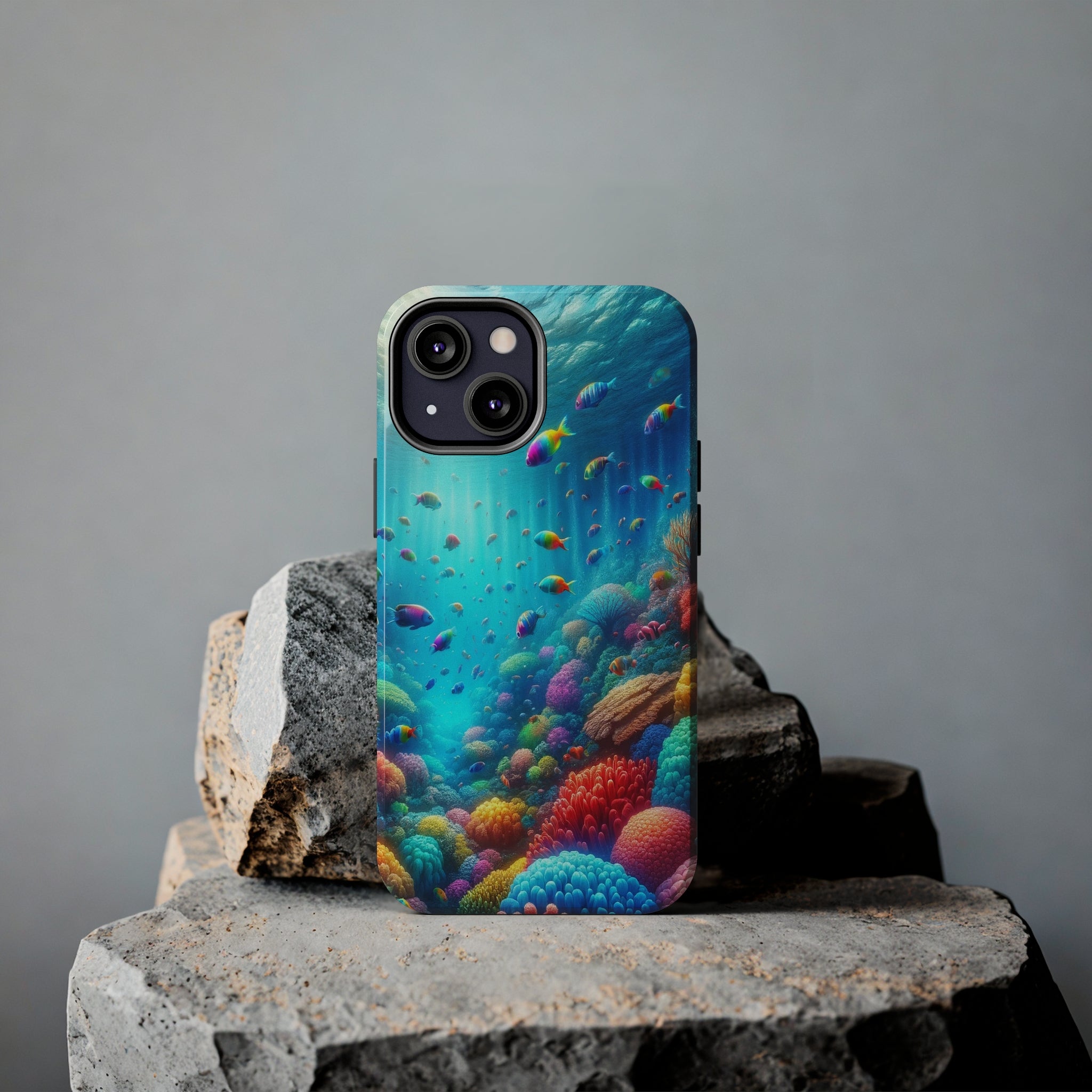 Coloured fish and coral reef - Tough Phone Case