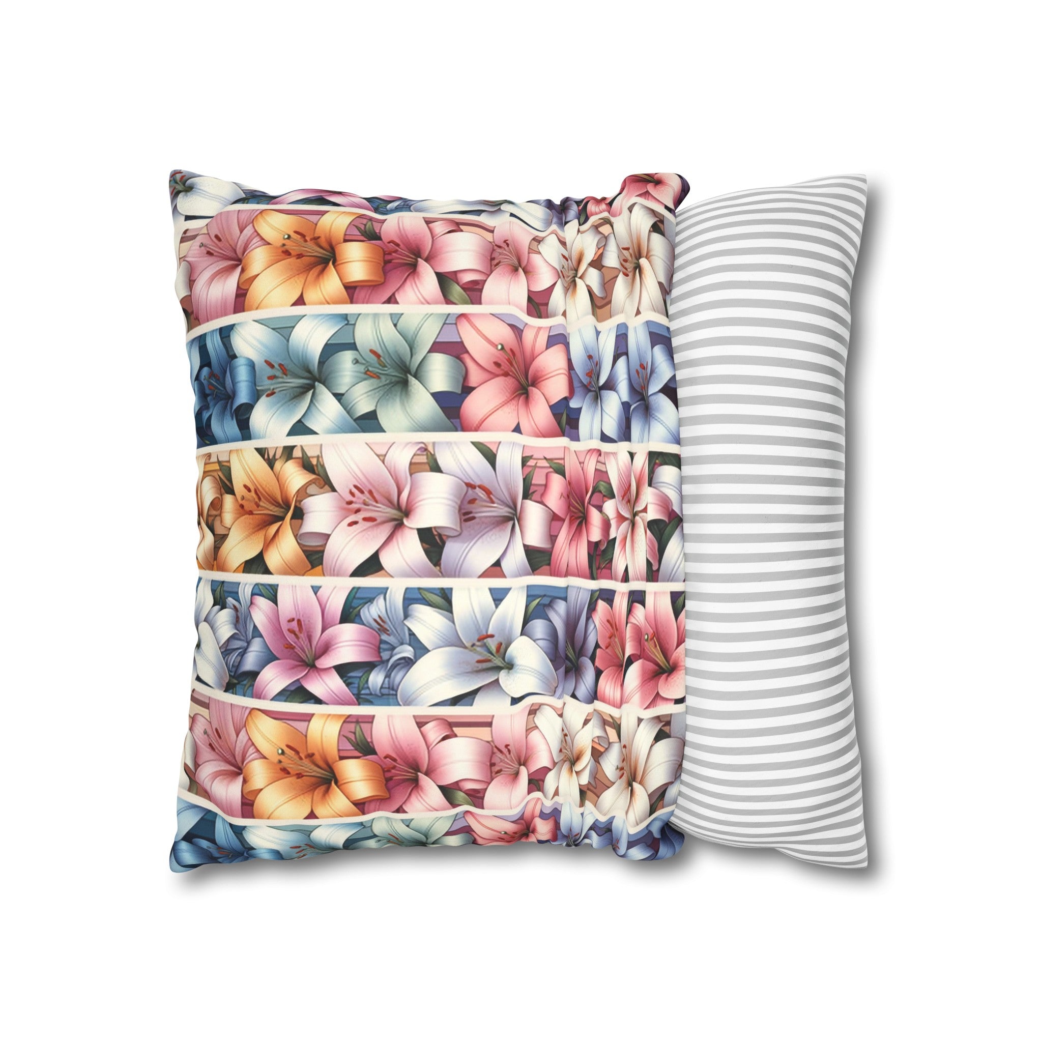 Lilies (5) - Suede Square Pillowcase