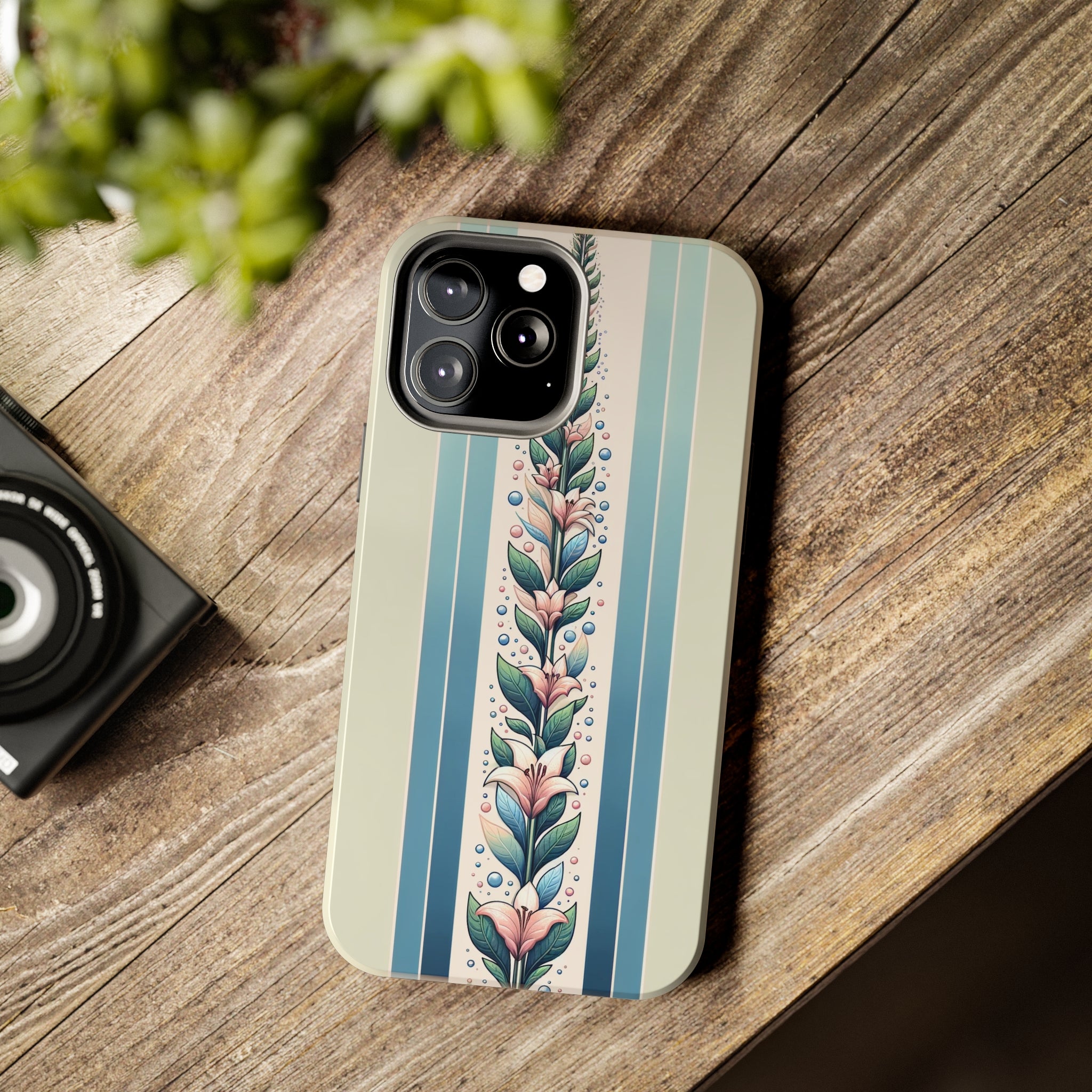 Lilies and leaves - Tough Phone Case