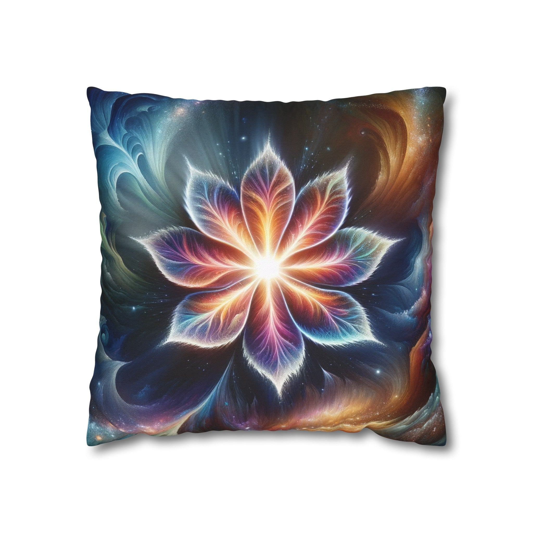 Galaxy-flower 2 - Spun Polyester Square Pillowcase