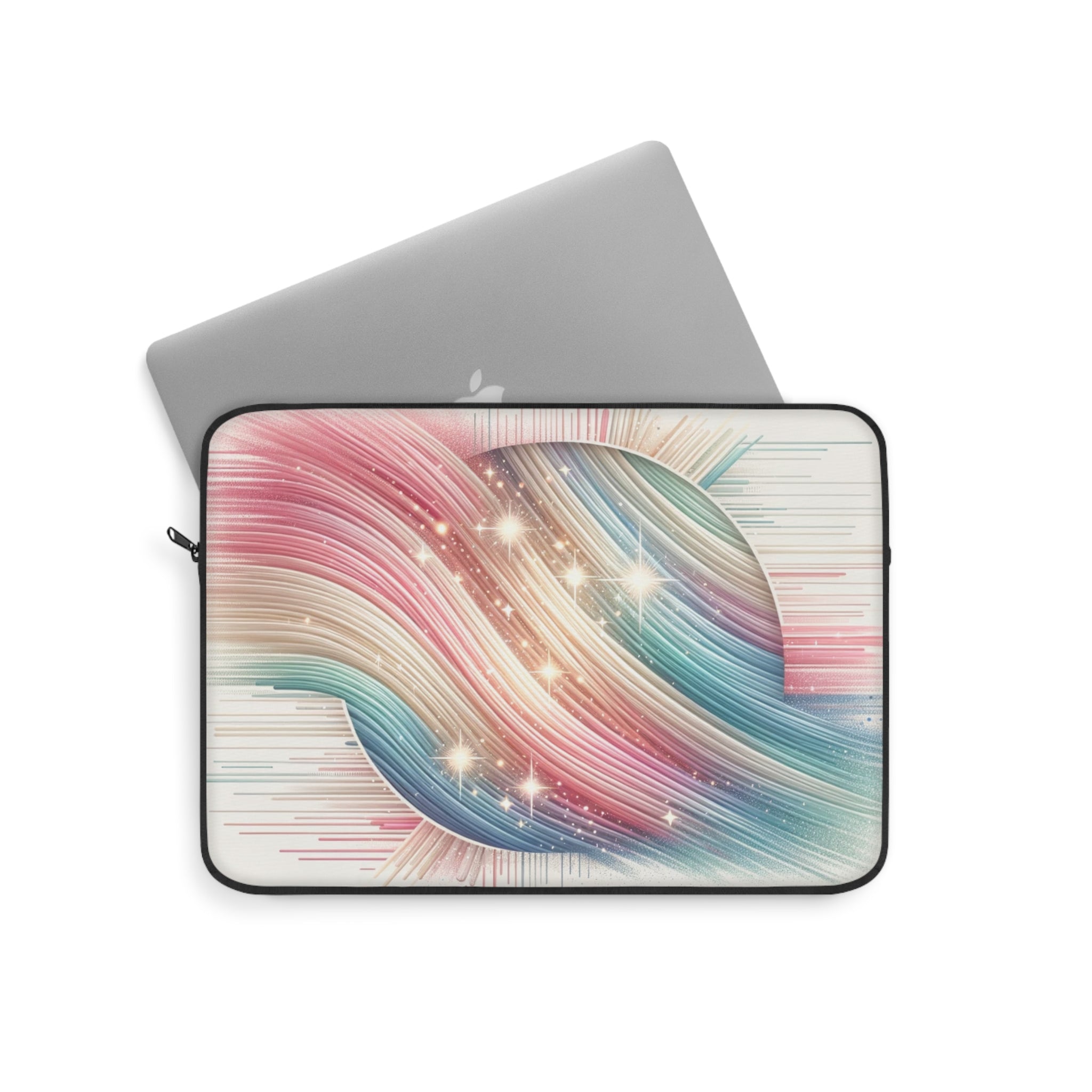 Pastel lines through circle - Laptop Sleeve