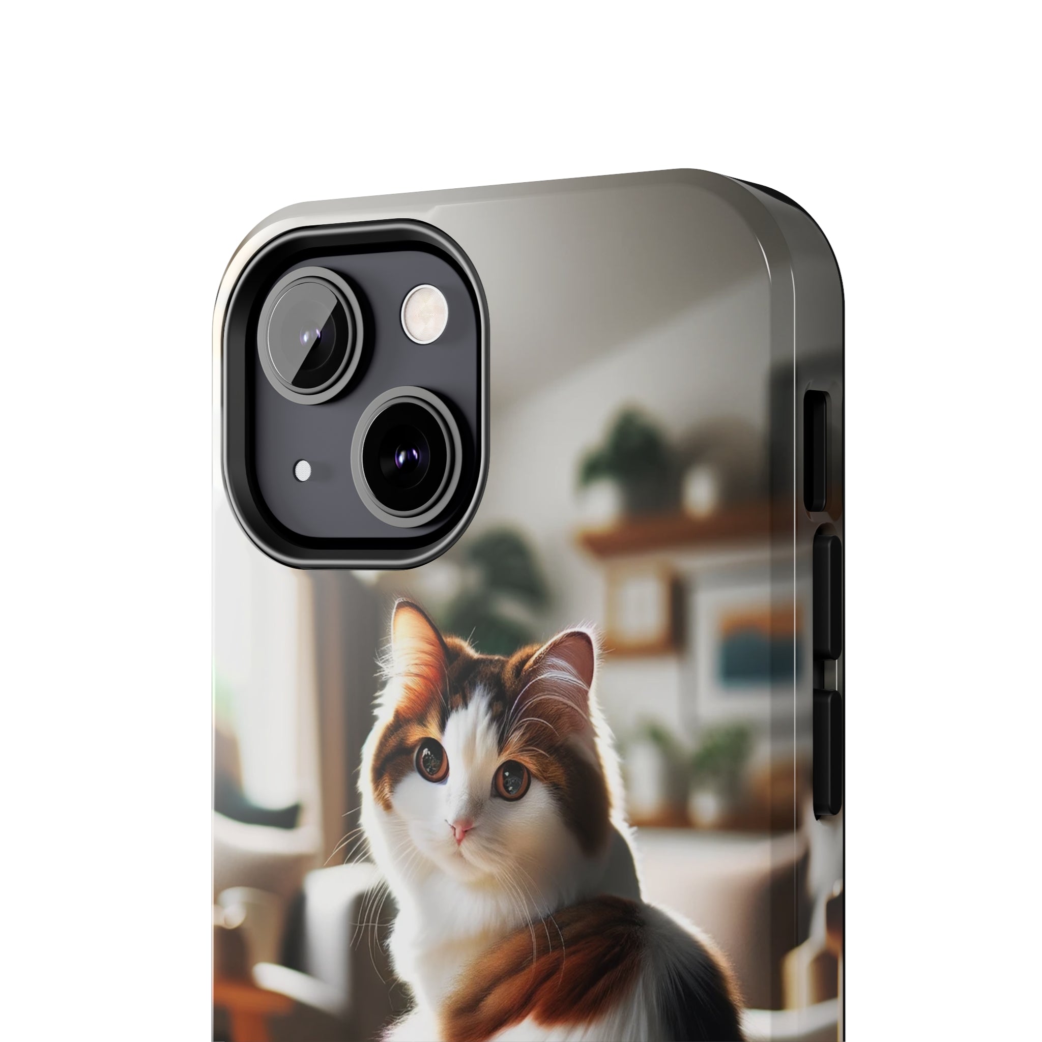 White-brown cat - Tough Phone Case