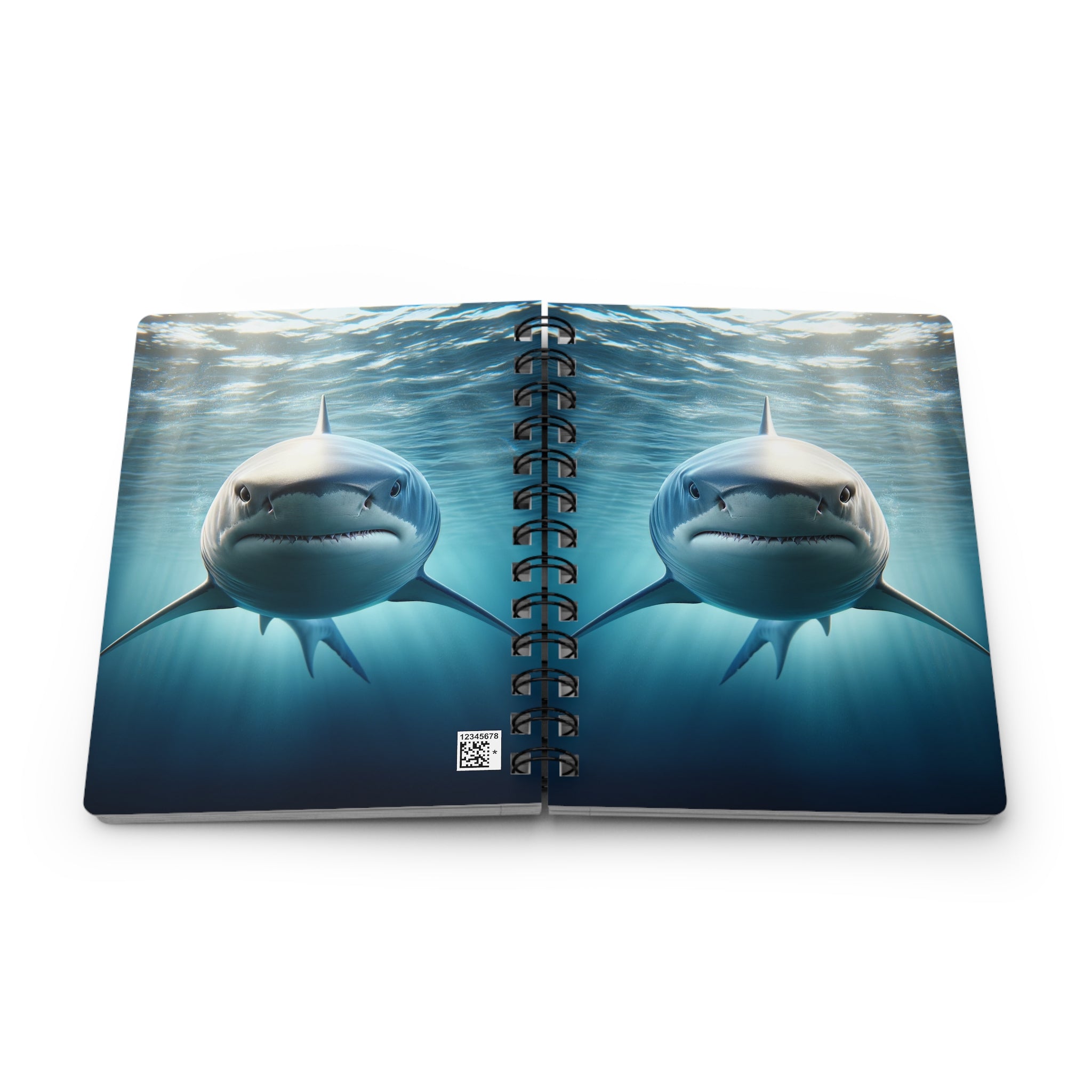 Curious shark - Spiral Notebook