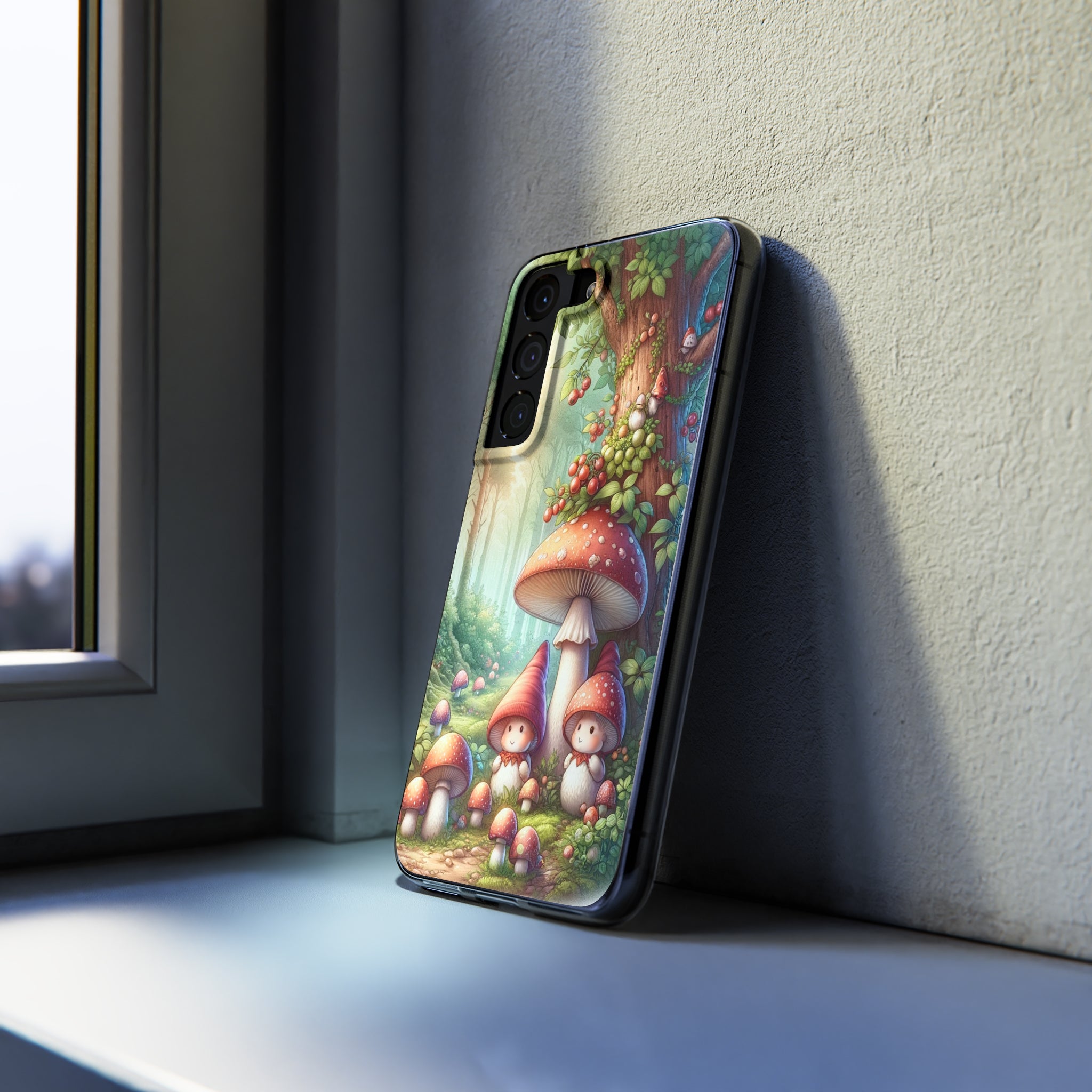 Gnomes and mushrooms - Soft Phone Case