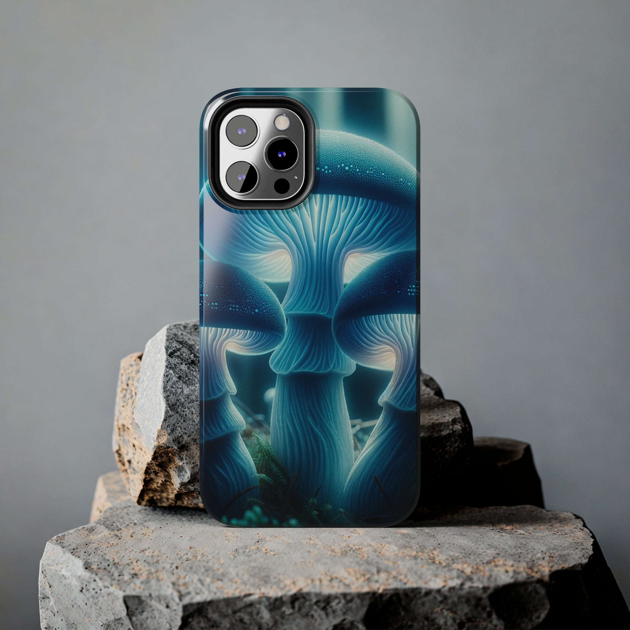 Blue Mushrooms - Tough Phone Case