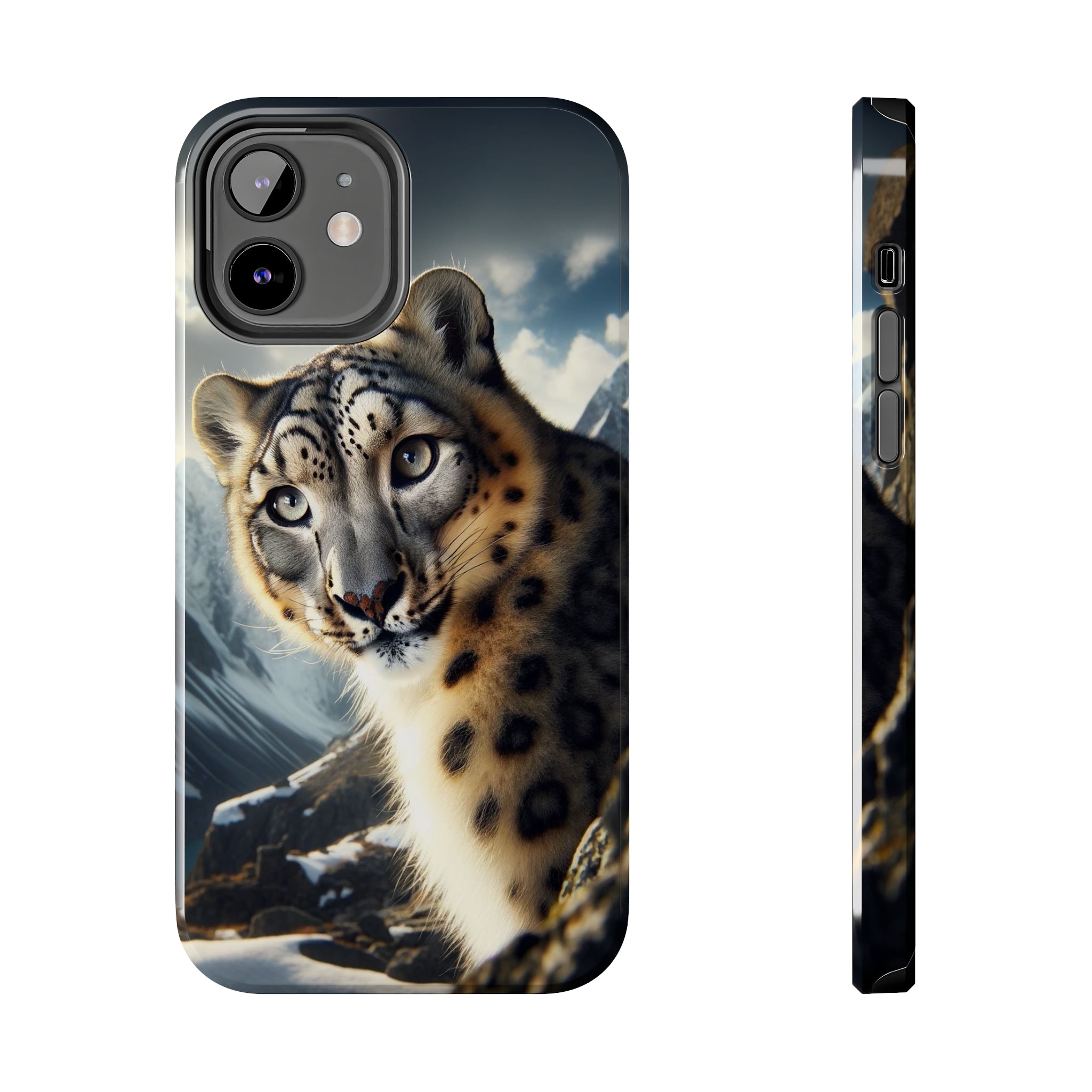 Curious Snow Leopard - Tough Phone Case