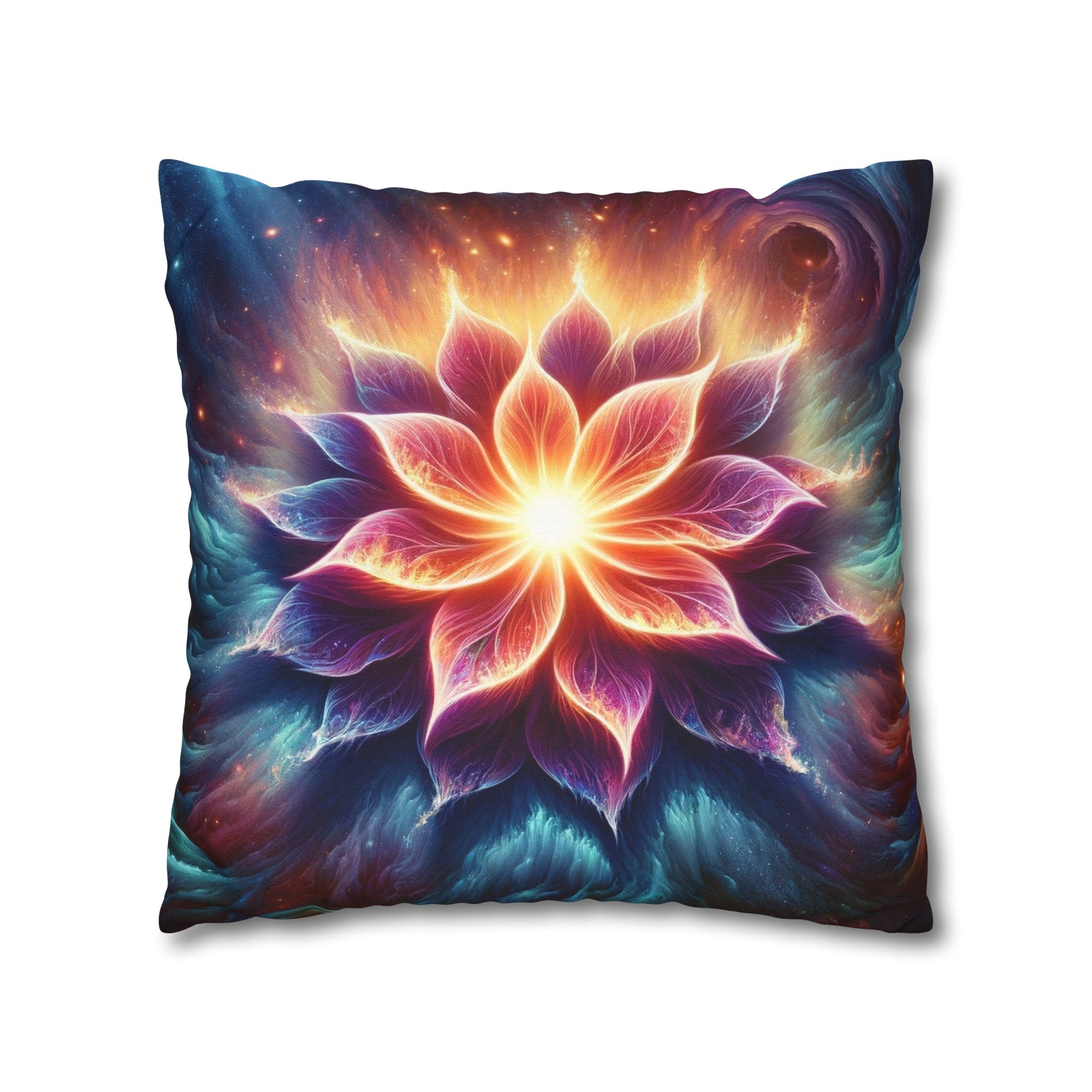 Galaxy-flower 1 - Spun Polyester Square Pillowcase