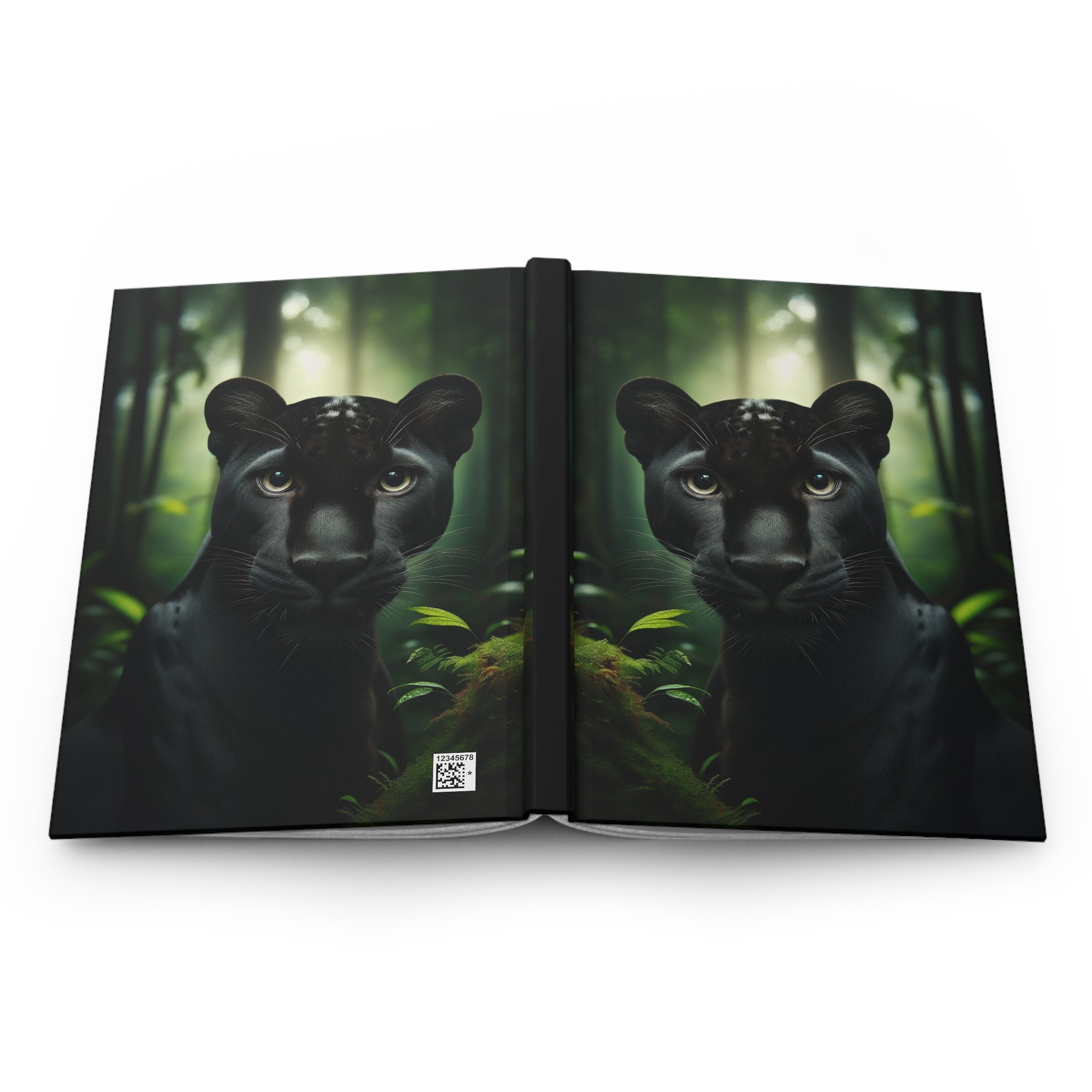 A curious panther - Hardcover Notebook