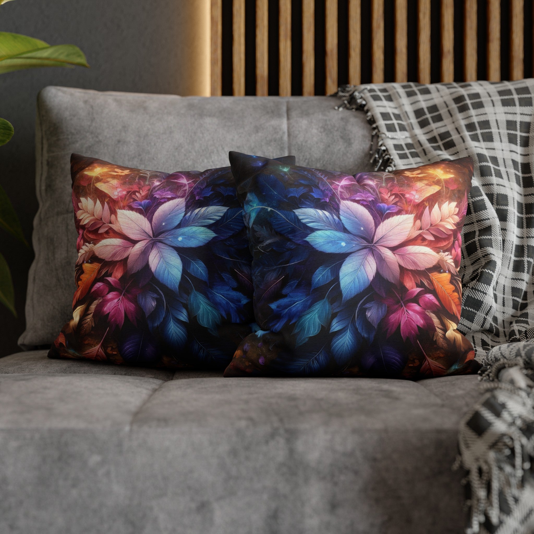 Magical Leaves 2 - Polyester Square Pillowcase