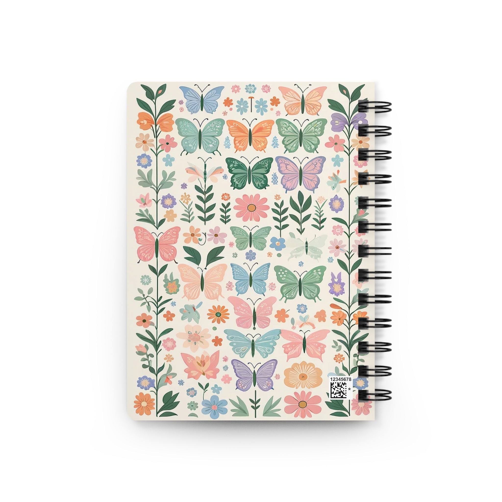 Butterflies and flowers - Spiral Notebook