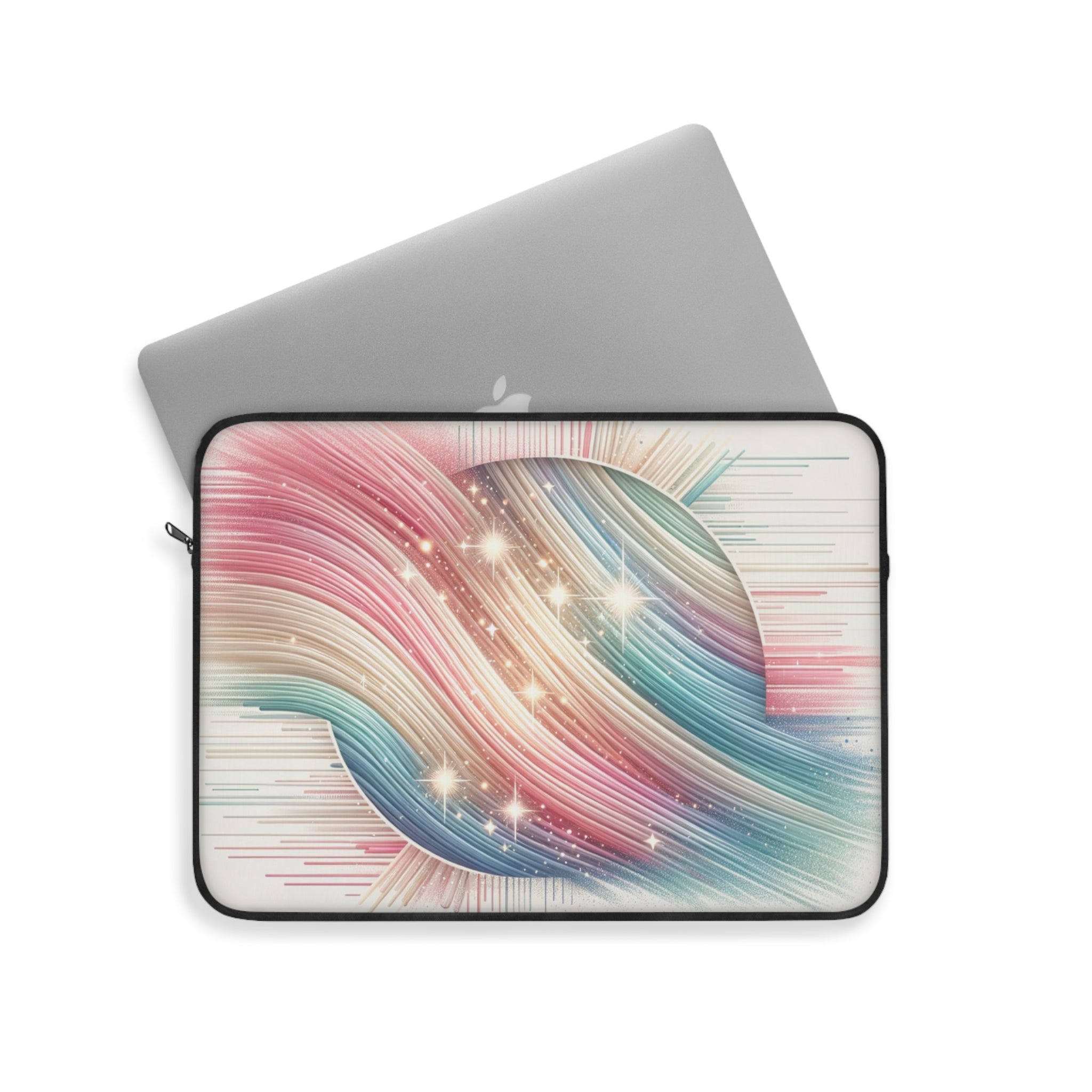 Pastel lines through circle - Laptop Sleeve