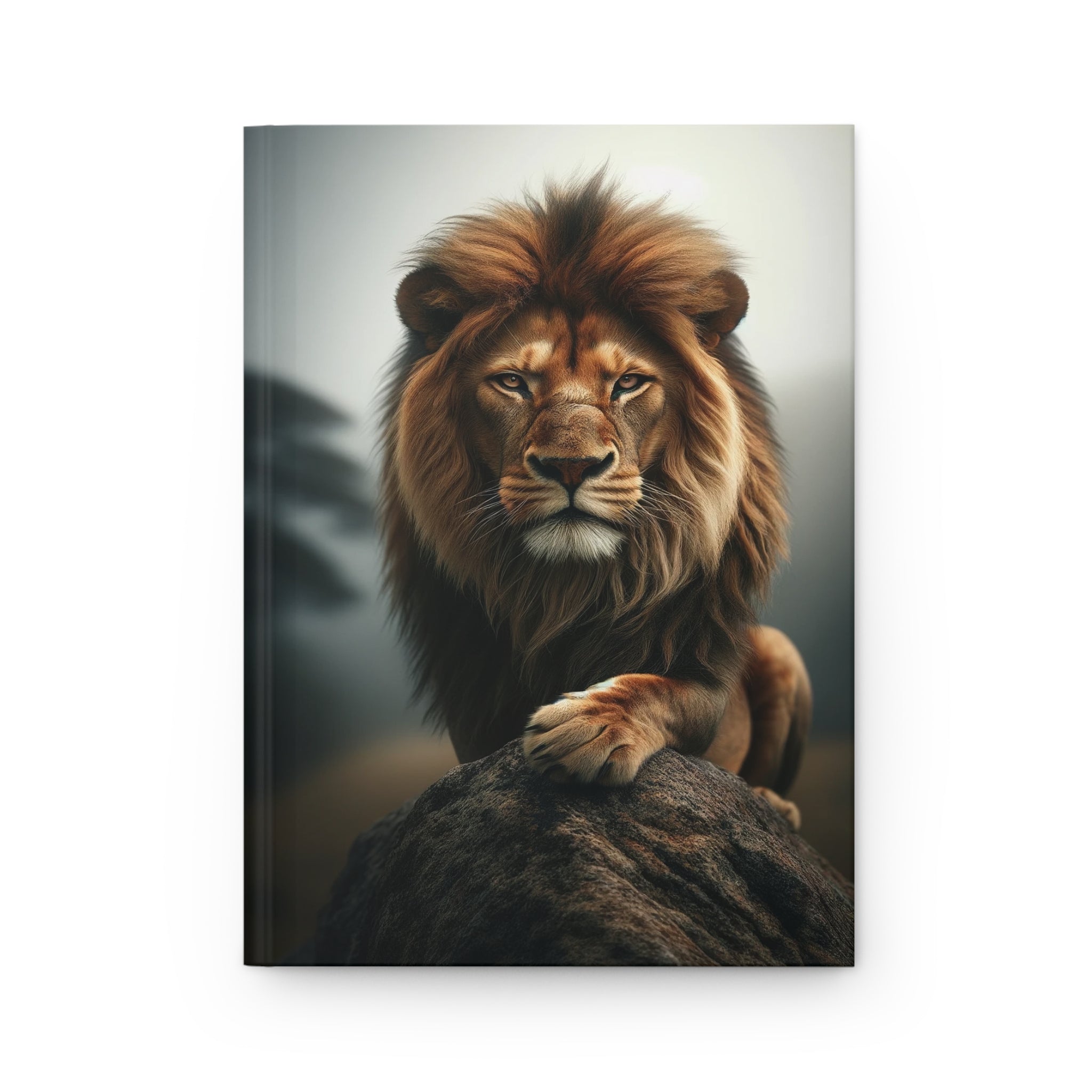 Angry lion - Hardcover Notebook