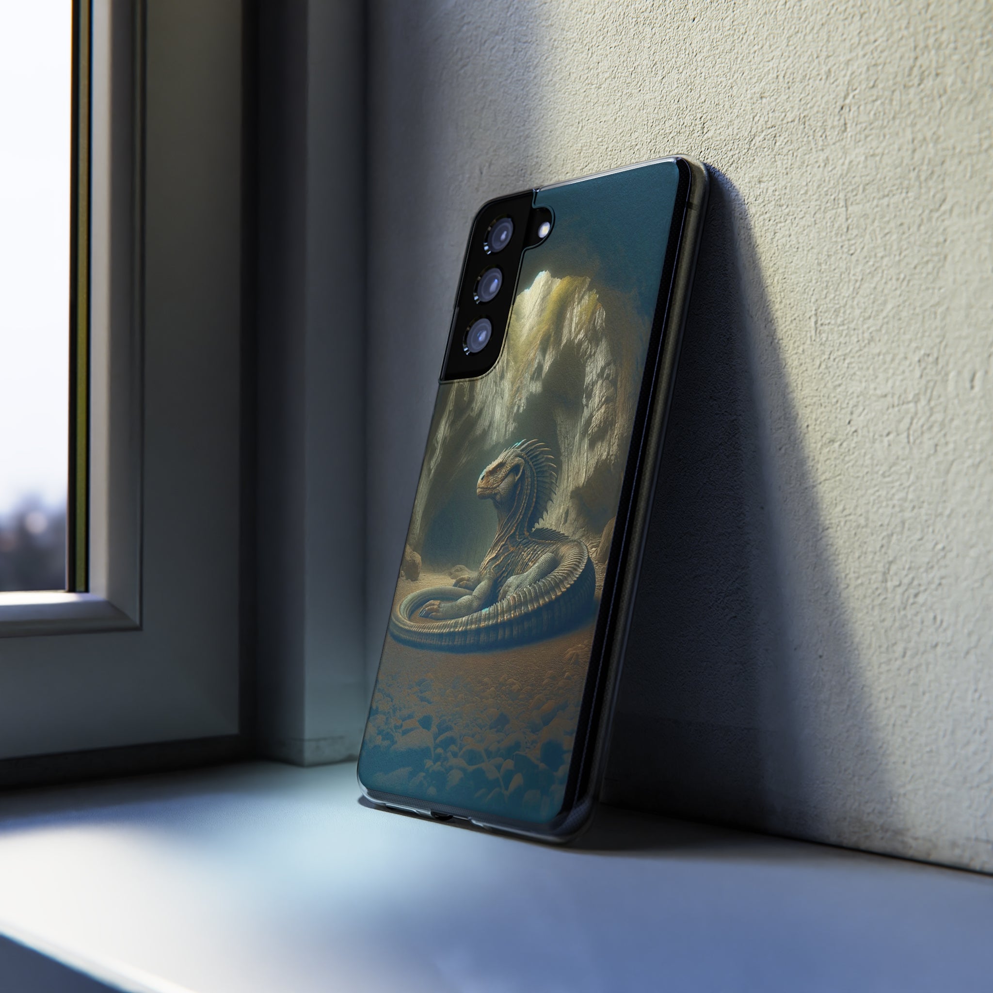 Basilisk in a cave - Soft Phone Case