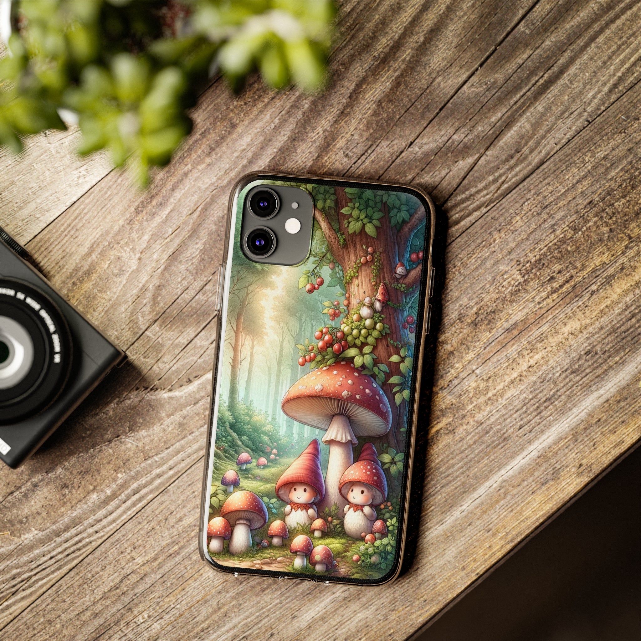 Gnomes and mushrooms - Soft Phone Case