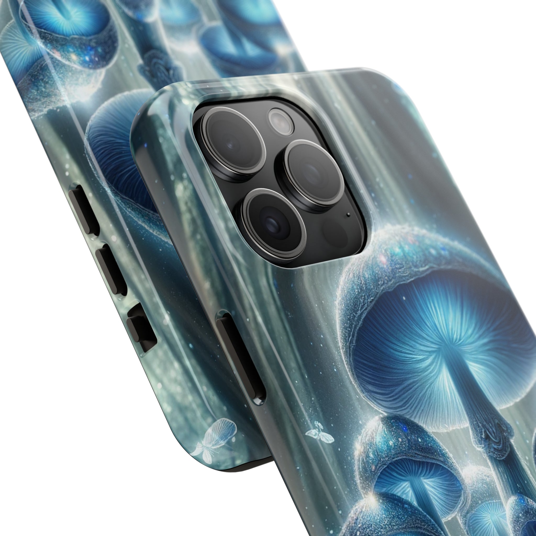 Light blue mushrooms - Tough Phone Case