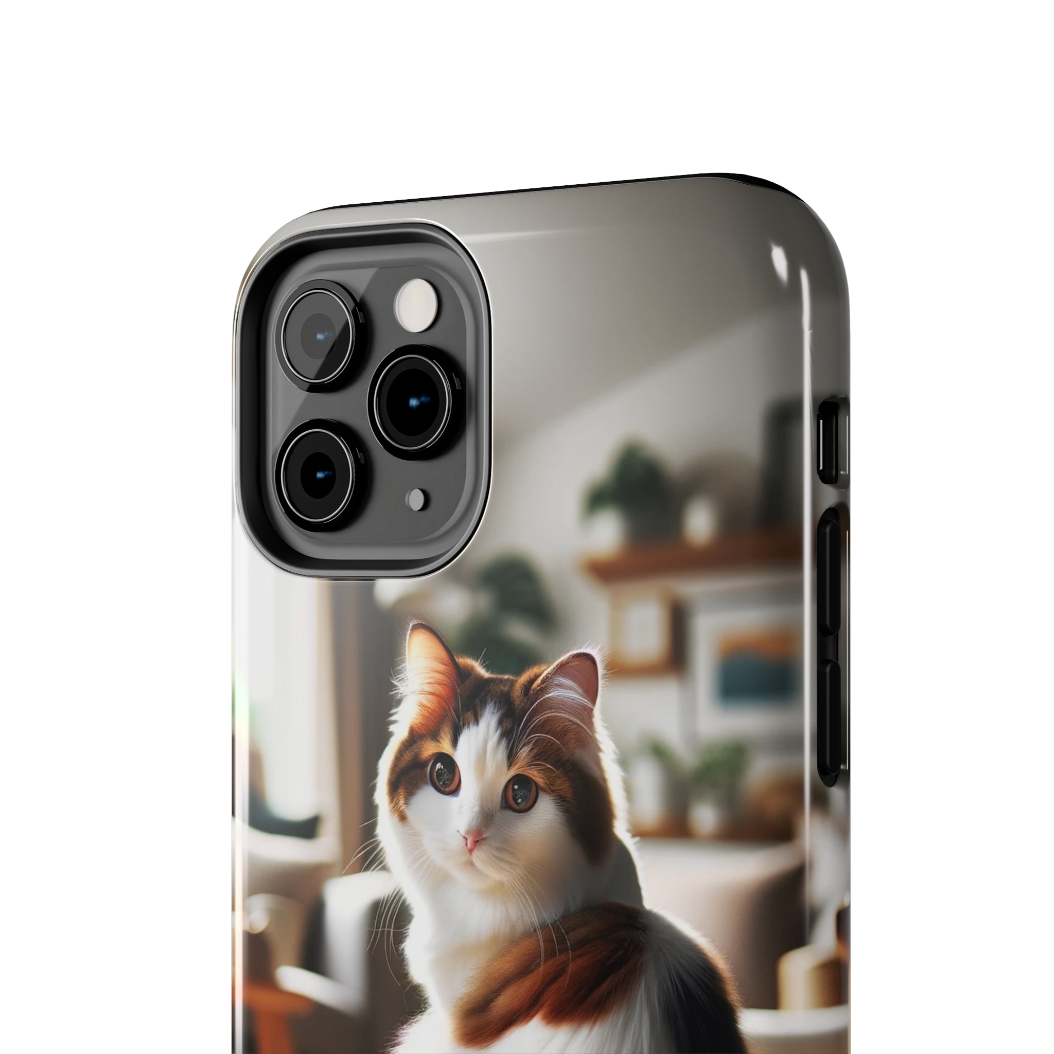 White-brown cat - Tough Phone Case