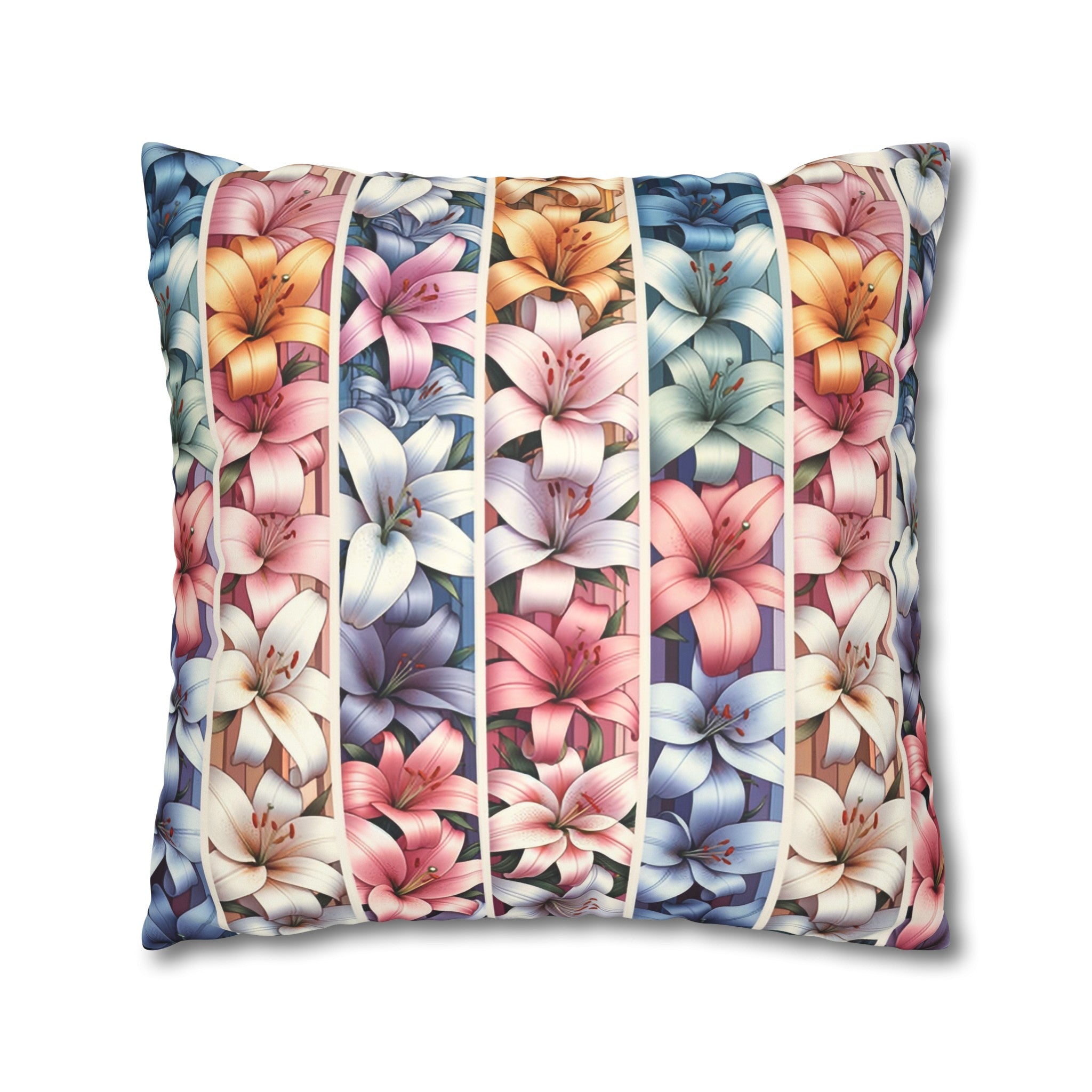 Lilies (5) - Suede Square Pillowcase