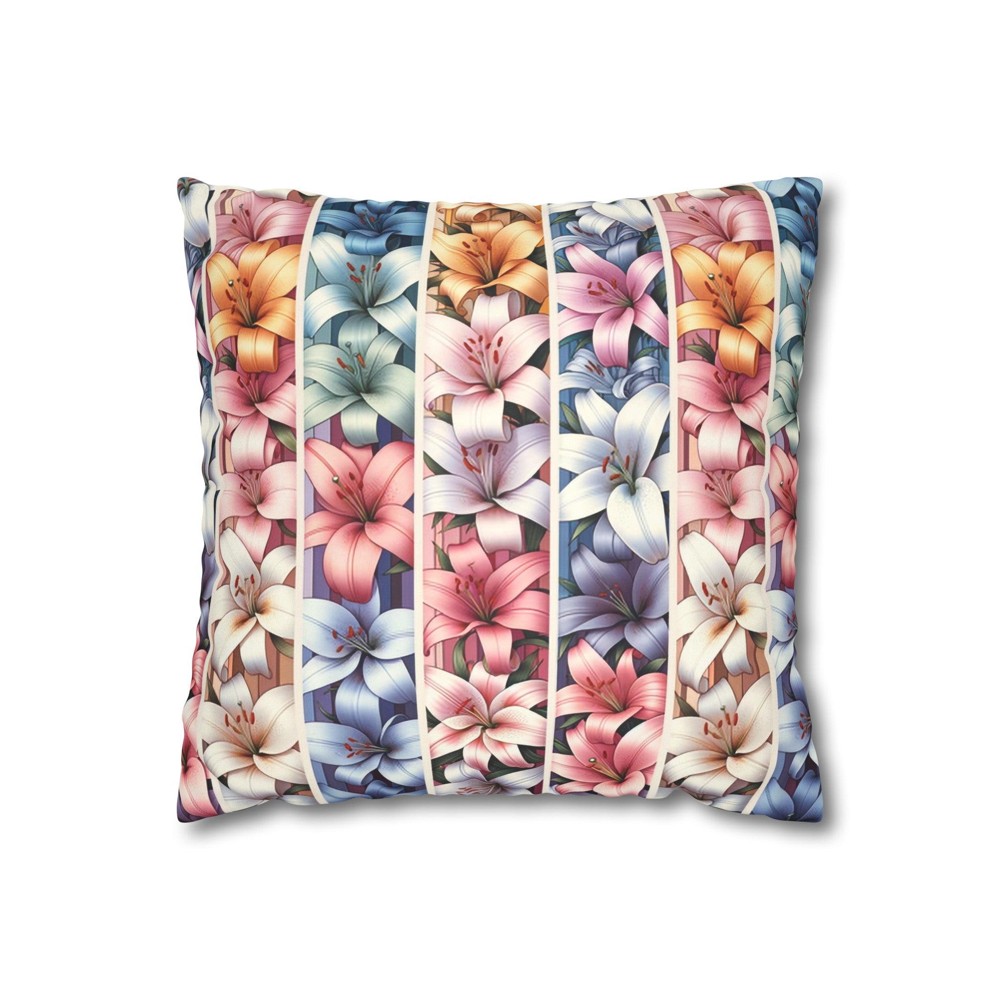 Lilies (5) - Suede Square Pillowcase