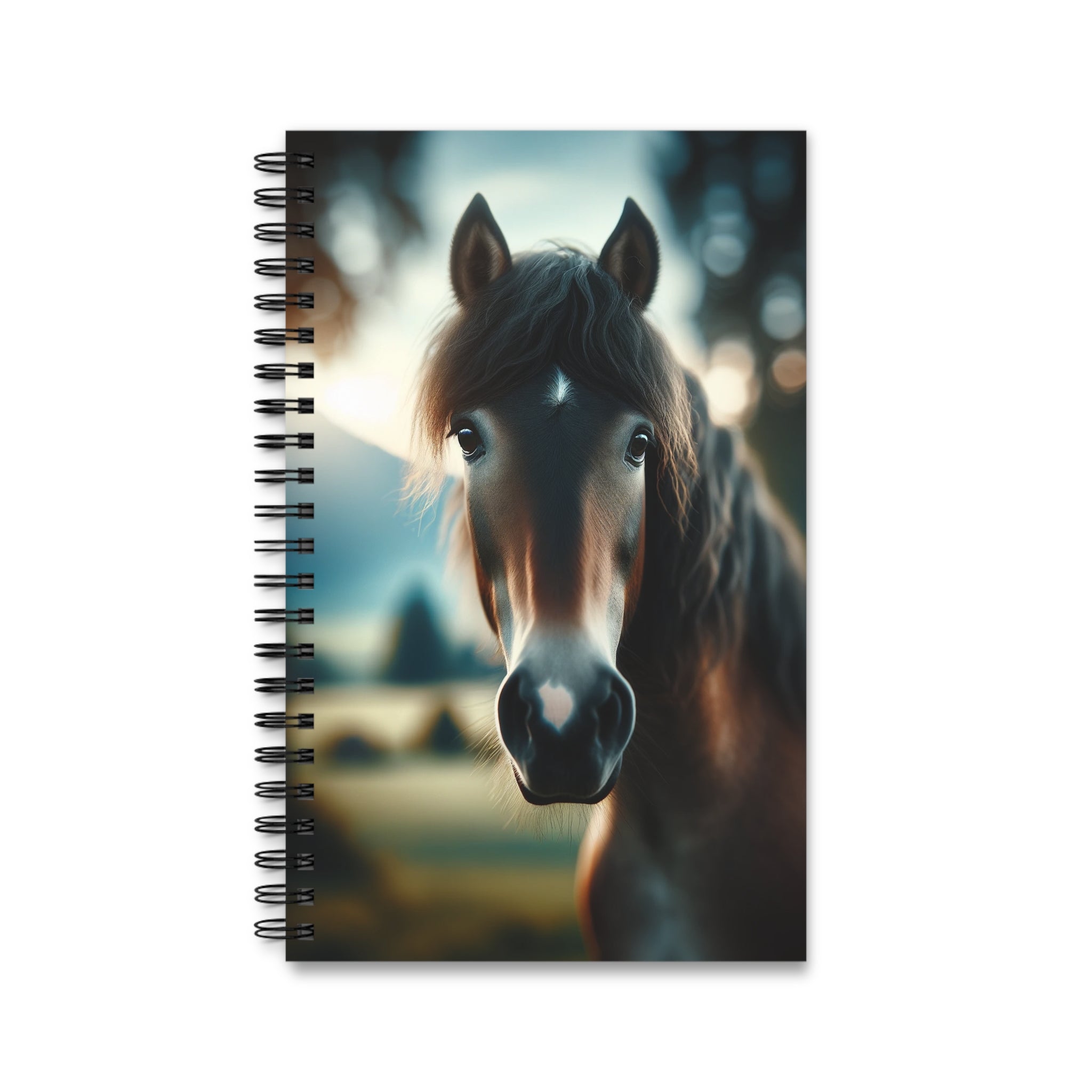 Curious brown horse - Spiral Journal (EU)