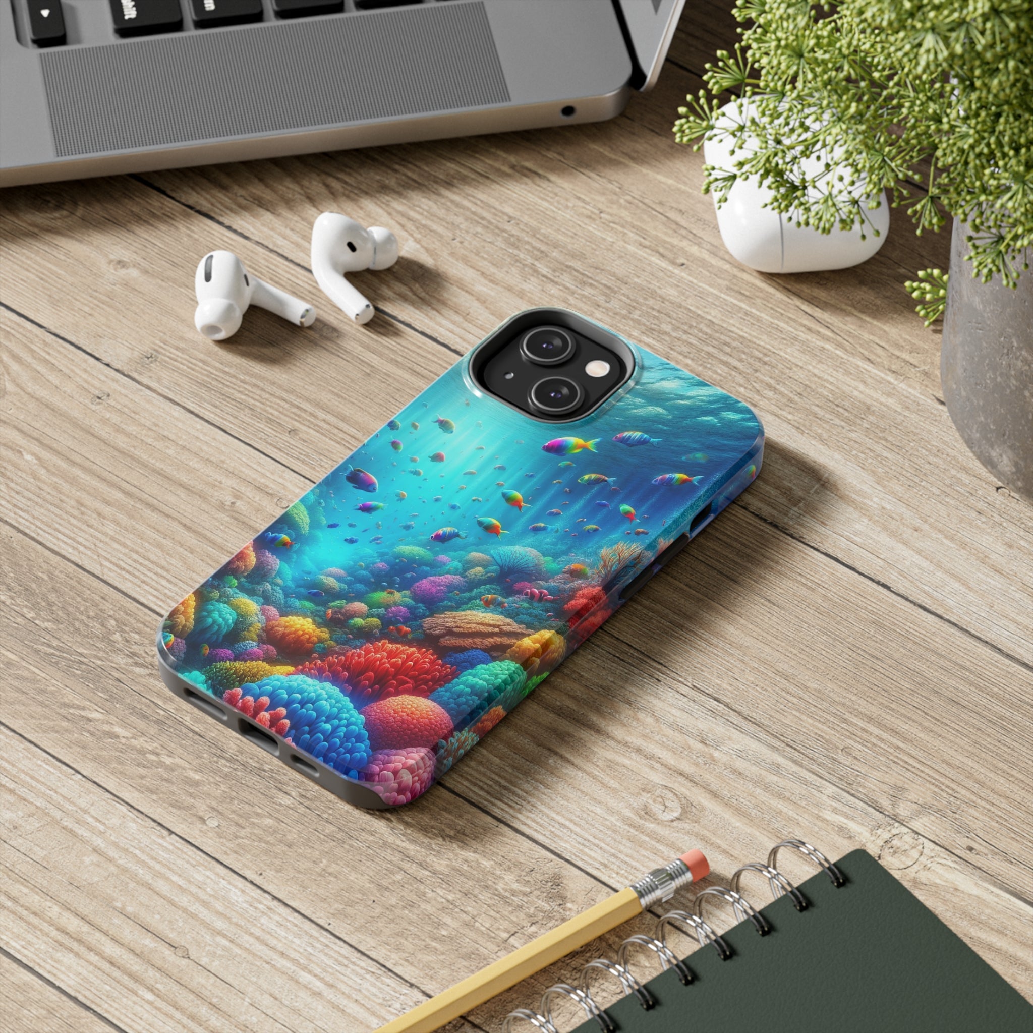 Coloured fish and coral reef - Tough Phone Case