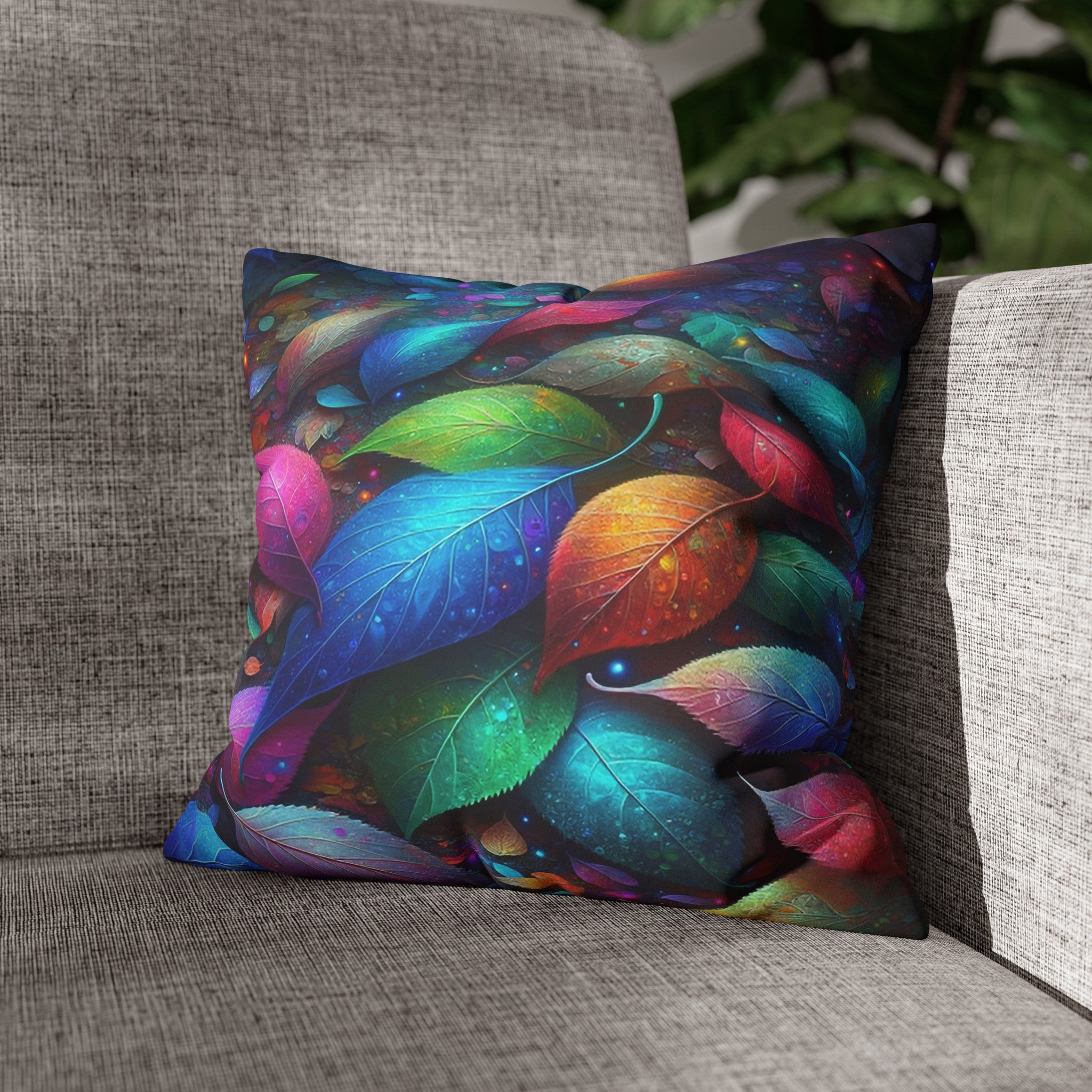 Magical leaves (3) - Suede Square Pillowcase