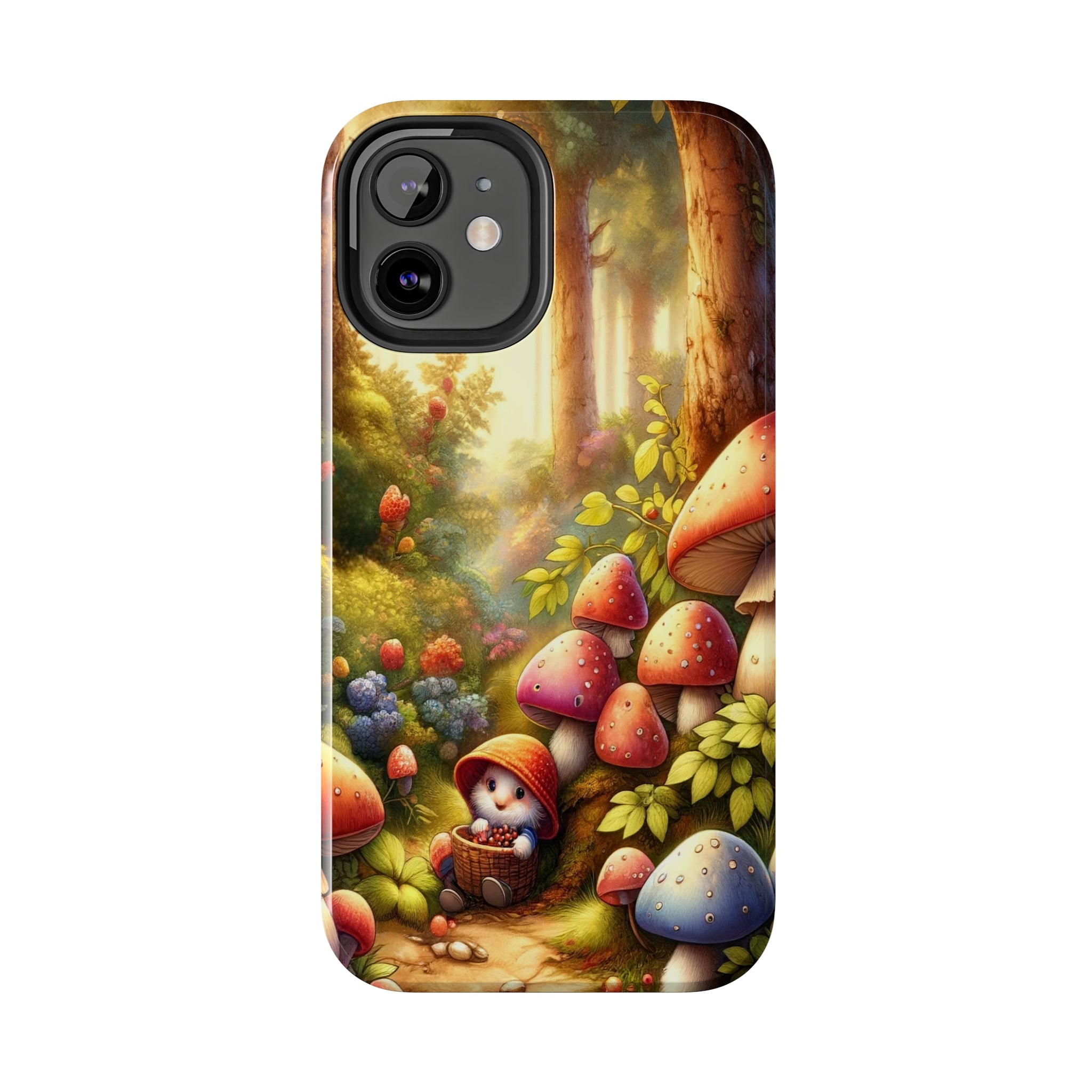 Gnomes sitting under mushroom - Tough Phone Case