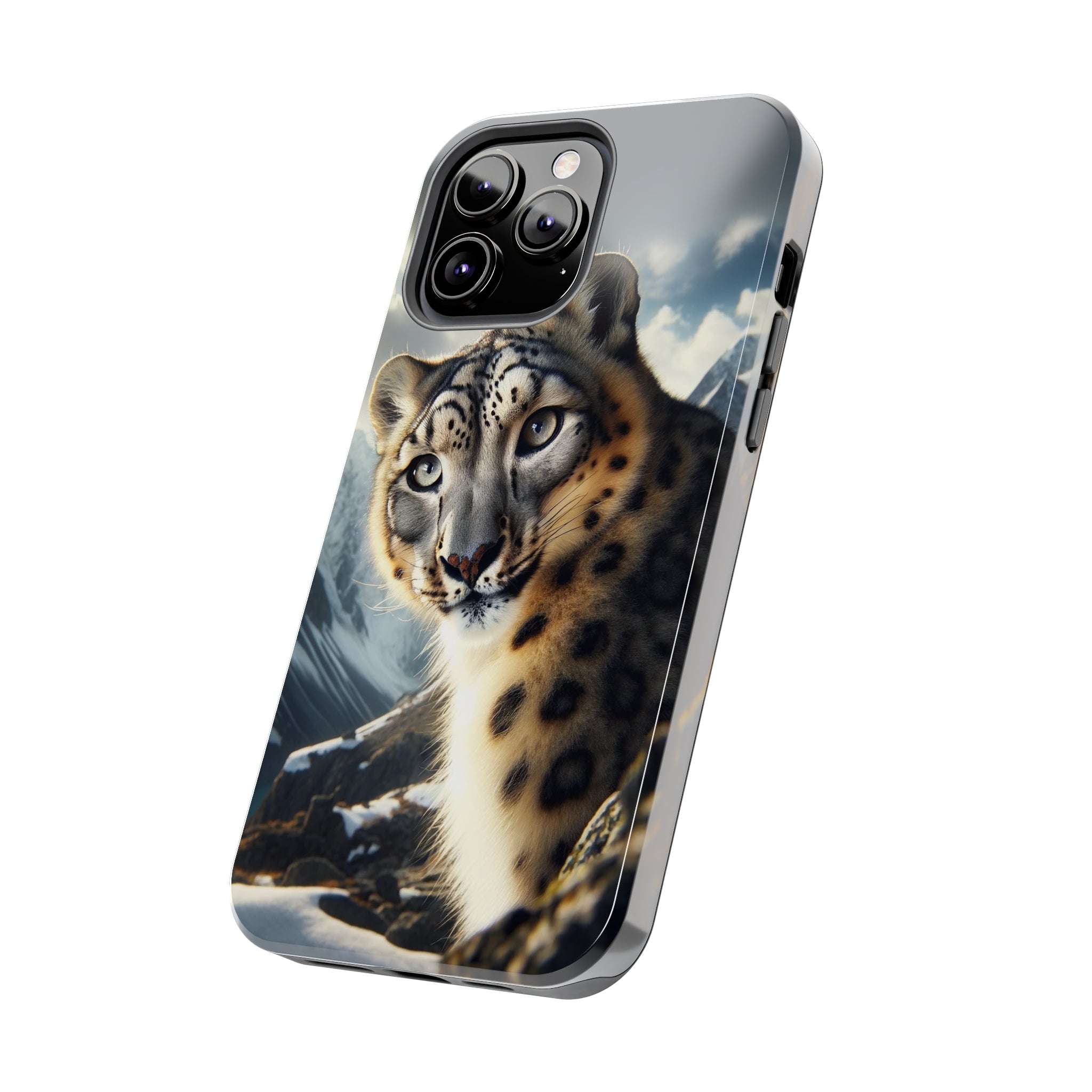 Curious Snow Leopard - Tough Phone Case