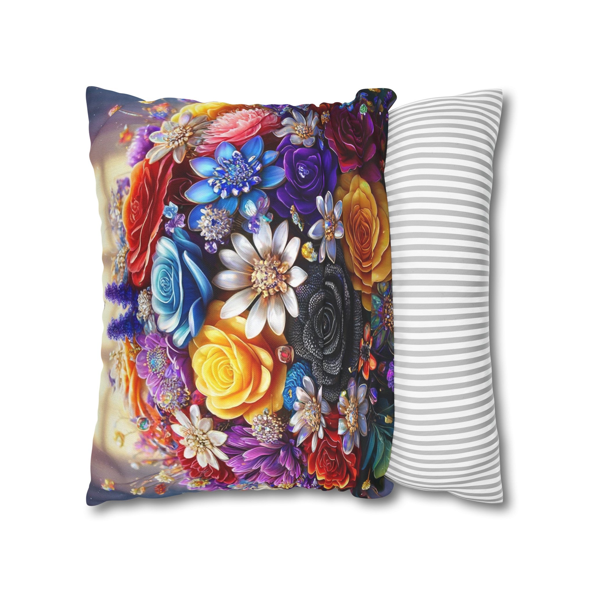 Colourful Bouquet (1) - Polyester Square Pillowcase