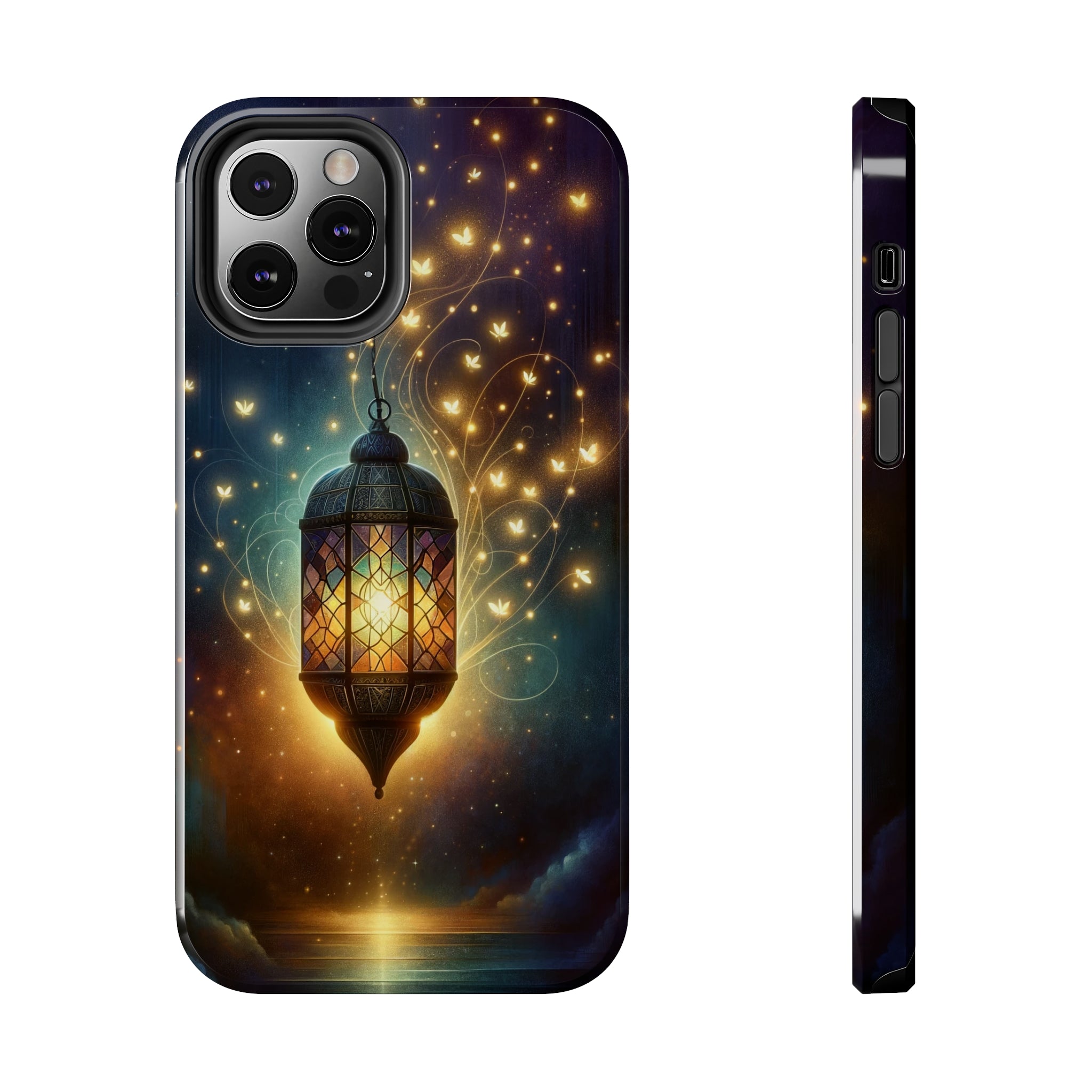 Fireflies around lamp - Tough Phone Case