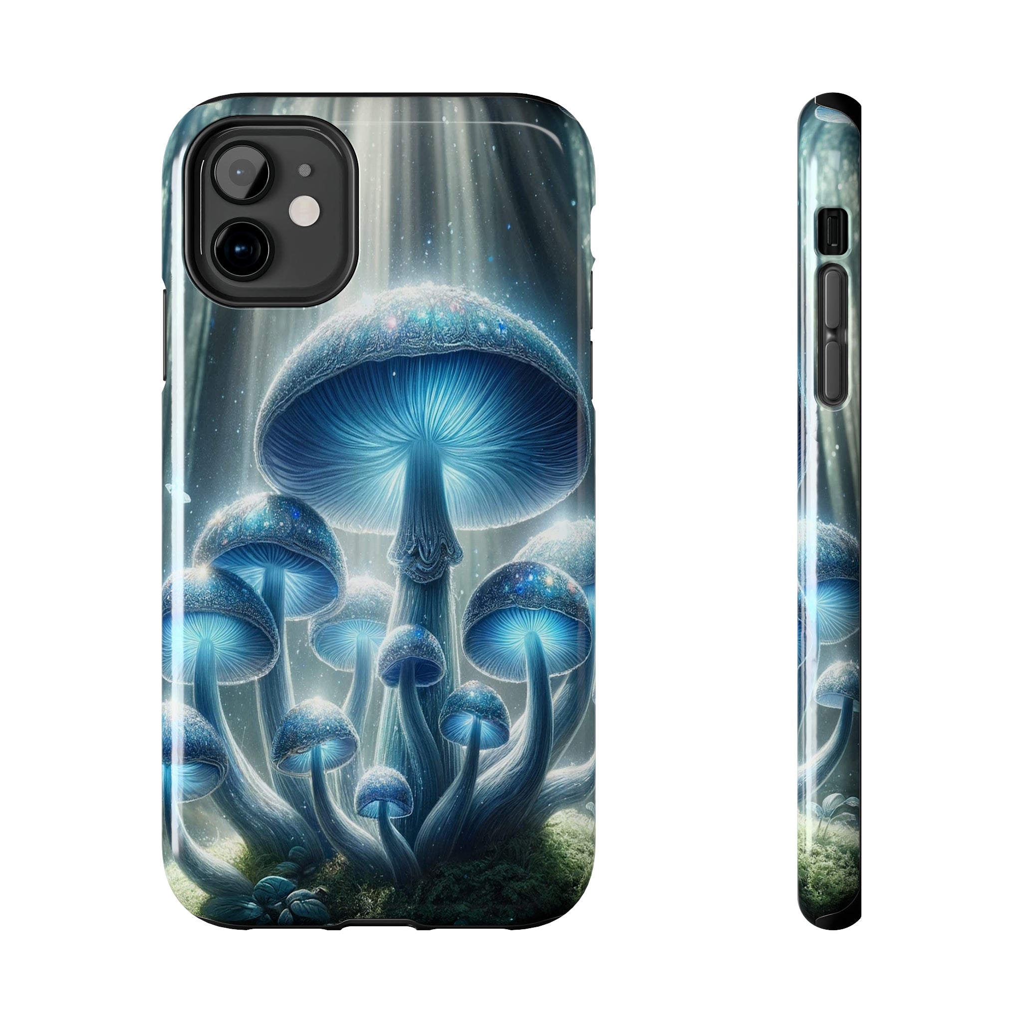 Light blue mushrooms - Tough Phone Case