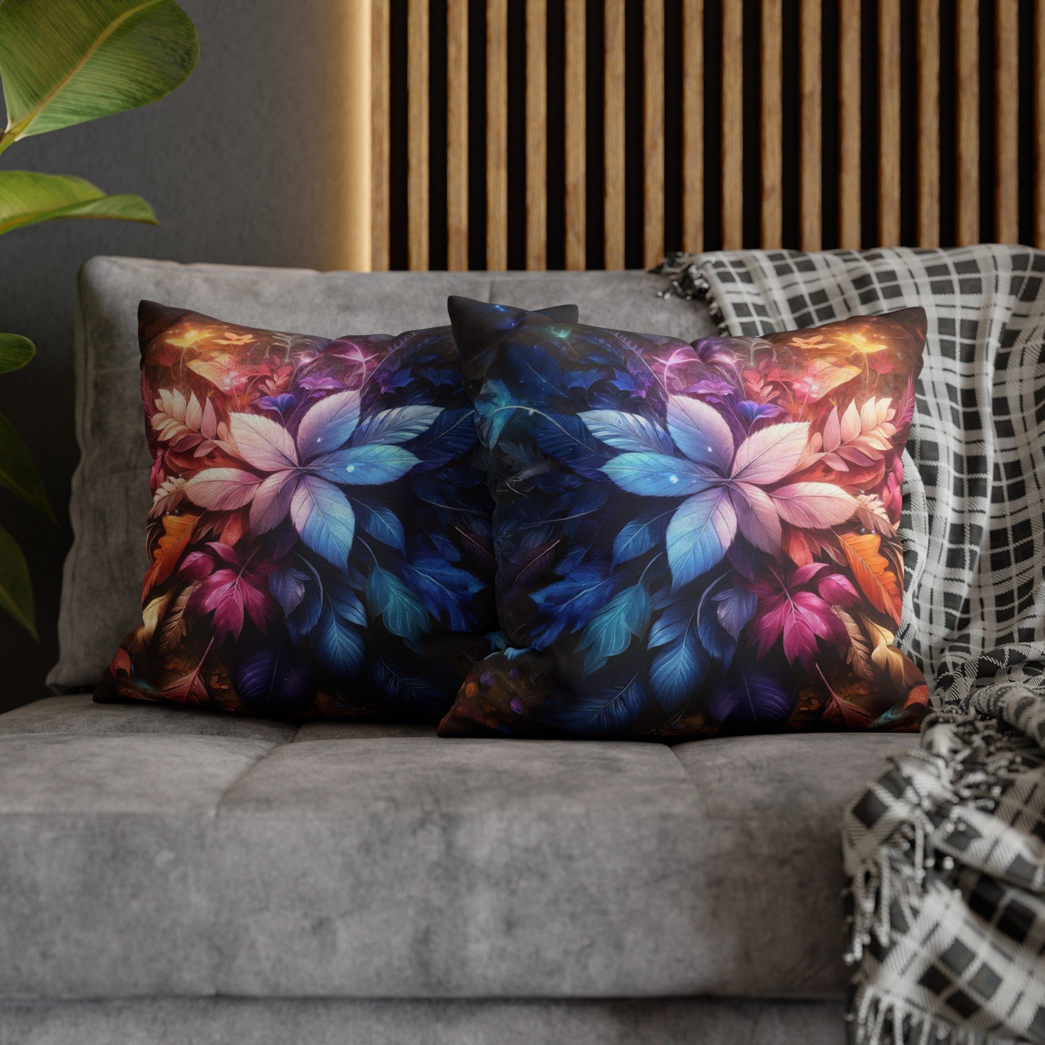 Magical Leaves 2 - Polyester Square Pillowcase