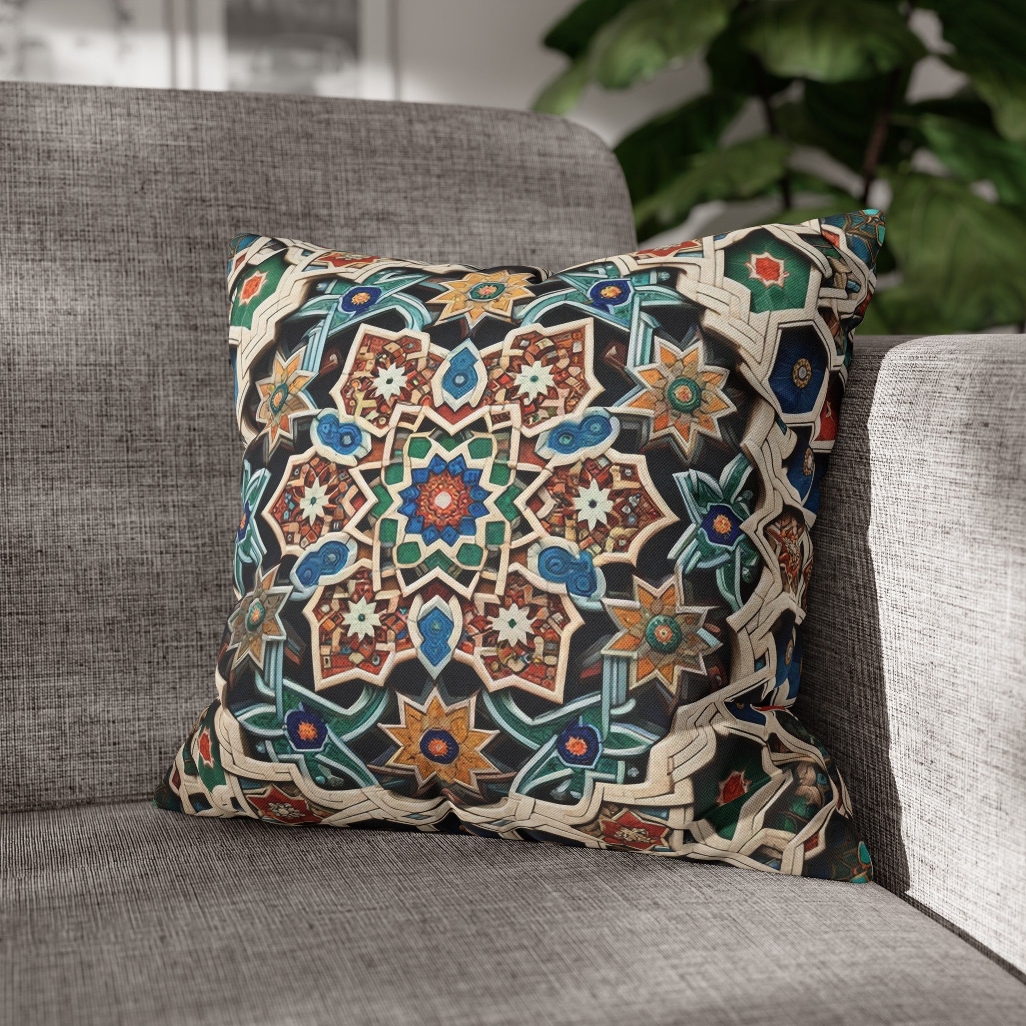 Persian Art 1 - Polyester Square Pillowcase