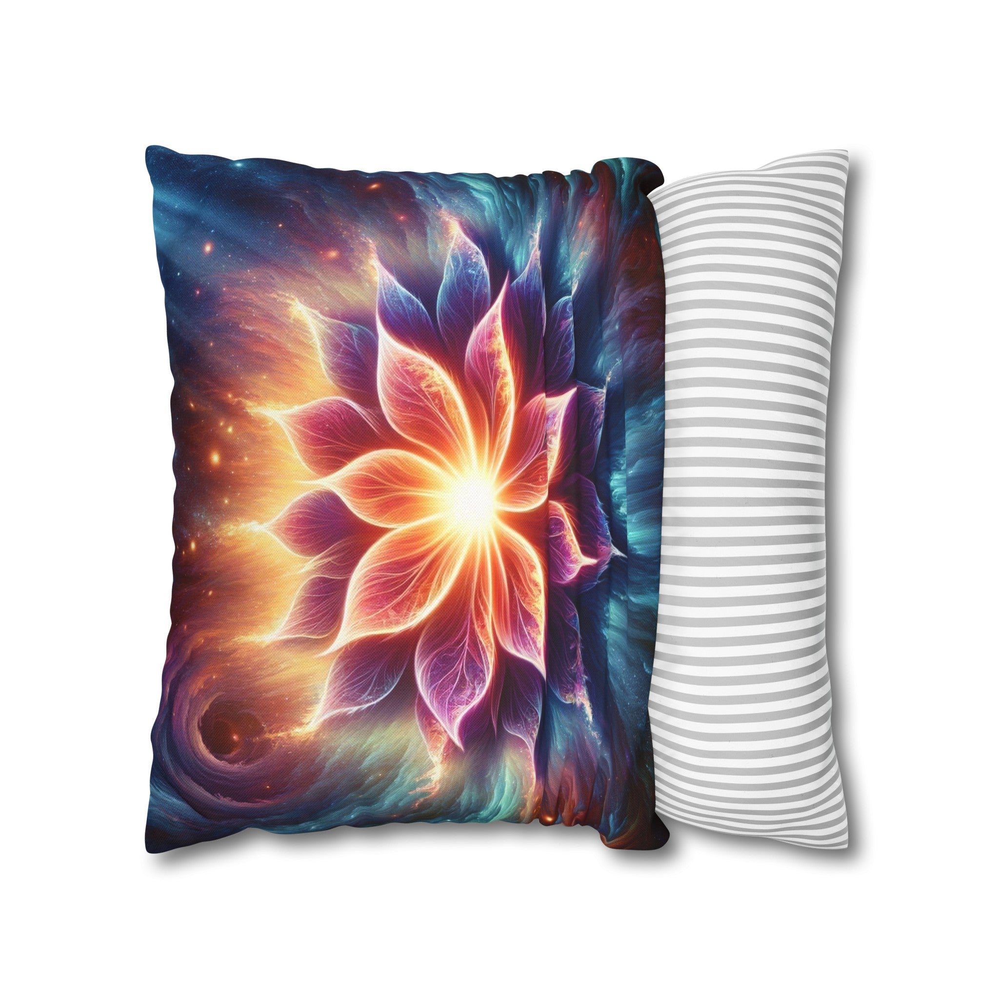 Galaxy-flower 1 - Spun Polyester Square Pillowcase