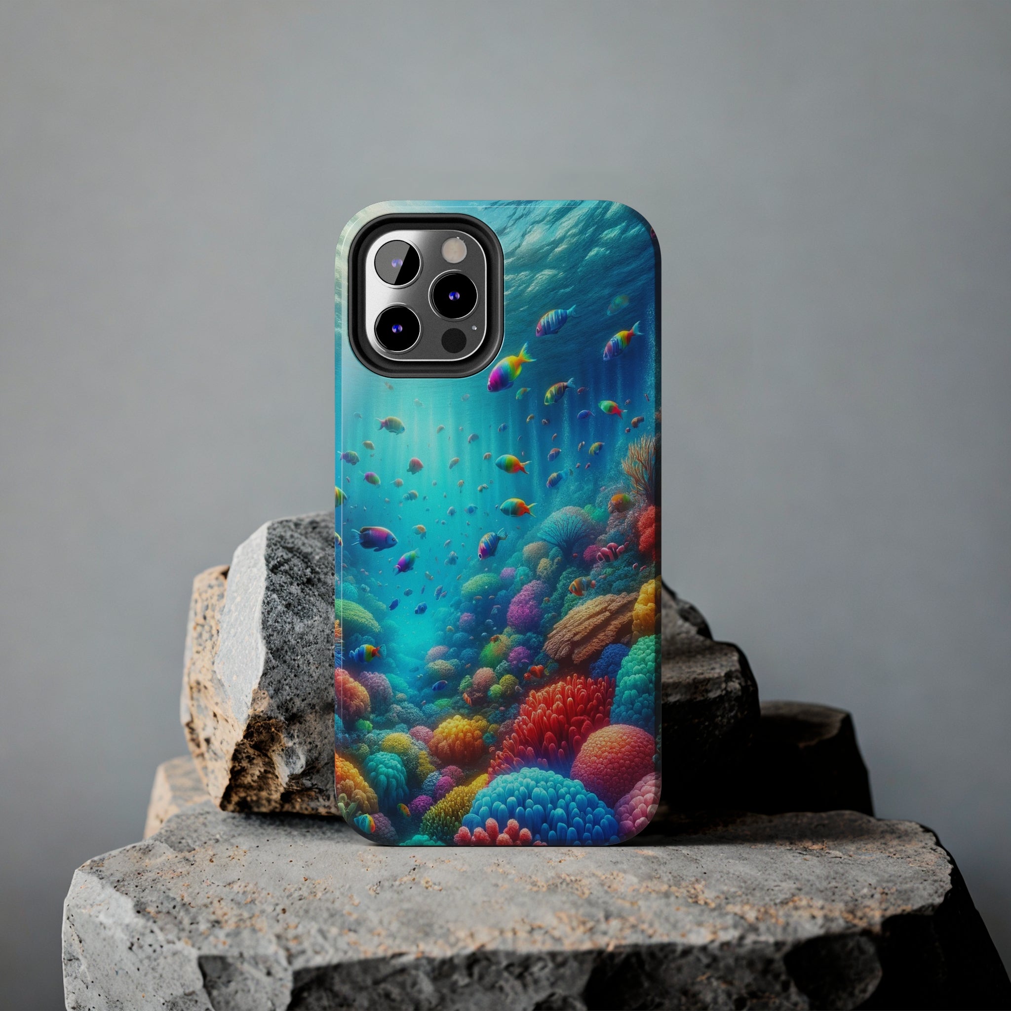 Coloured fish and coral reef - Tough Phone Case