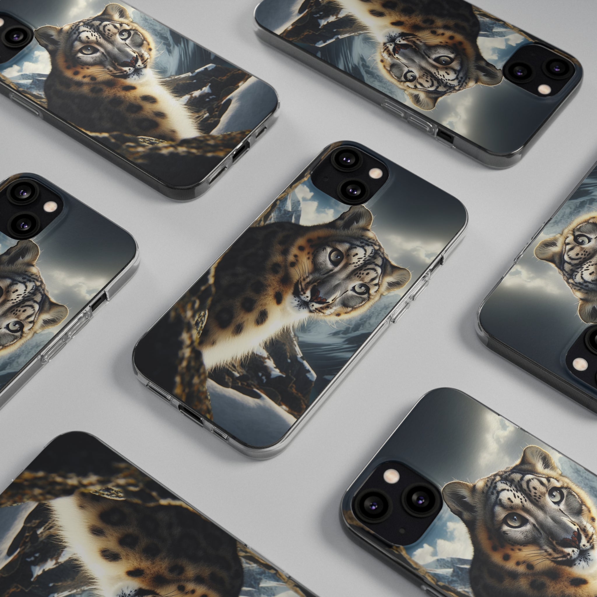 Snow Leopard - Soft Phone Case