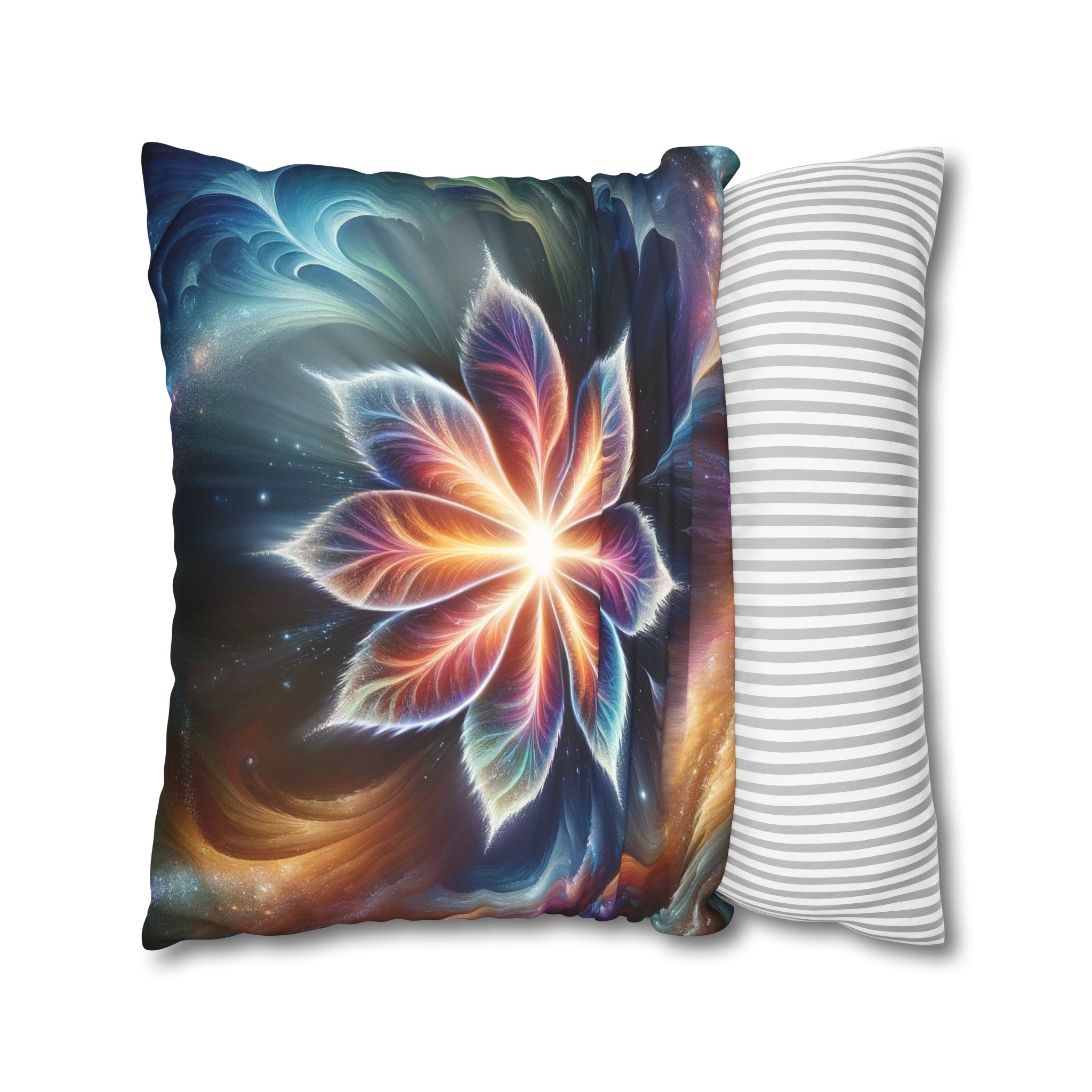 Galaxy-flower (2) - Suede Square Pillowcase