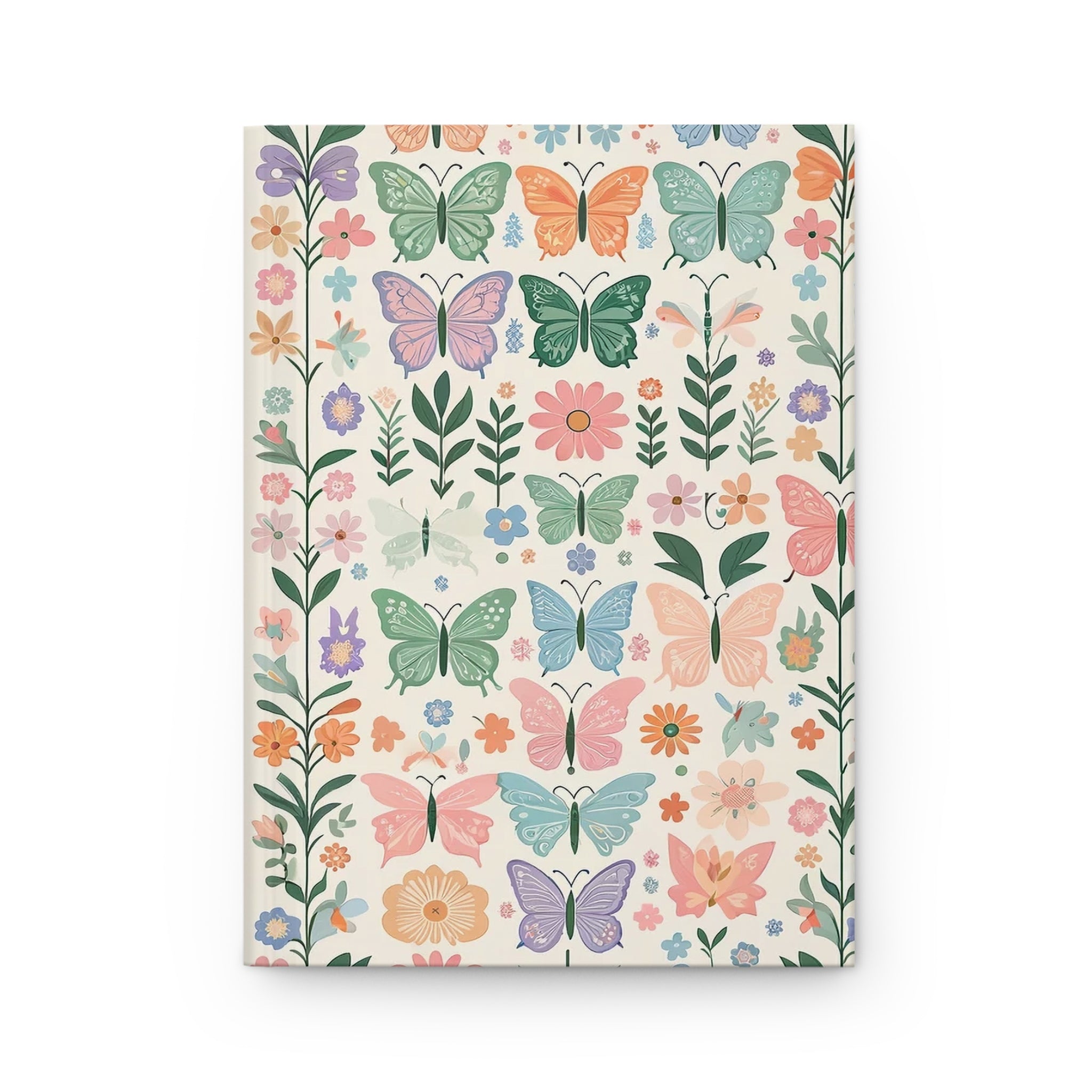 Butterflies and flowers - Hardcover Notebook