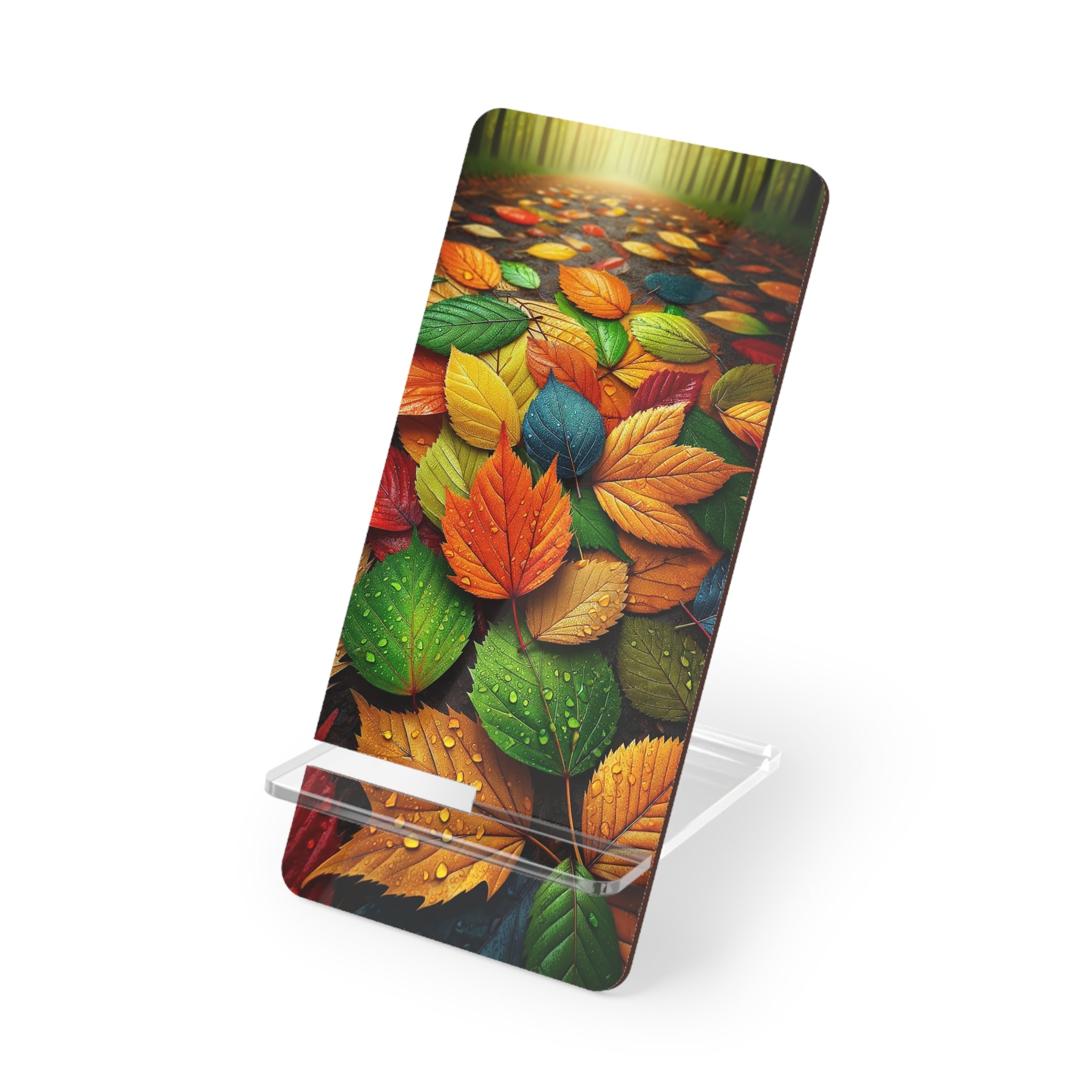 Multi coloured leaves on the ground - Smartphone Stand