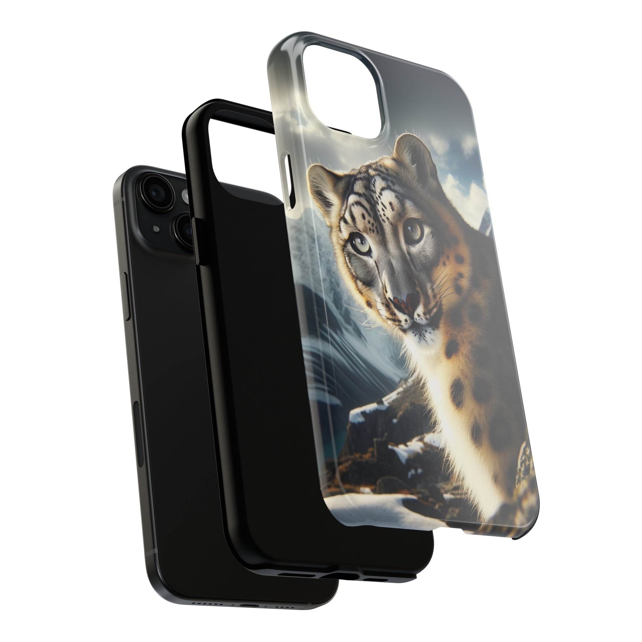 Curious Snow Leopard - Tough Phone Case