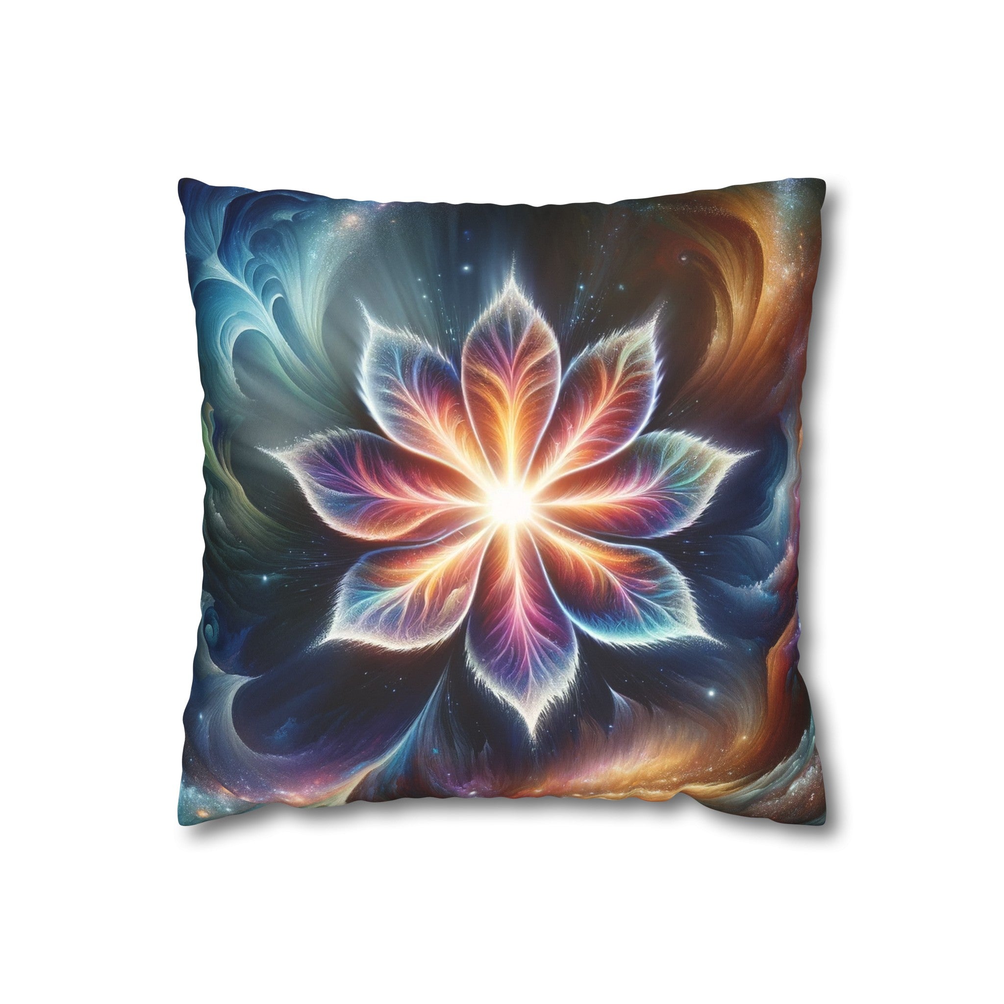 Galaxy-flower (2) - Suede Square Pillowcase