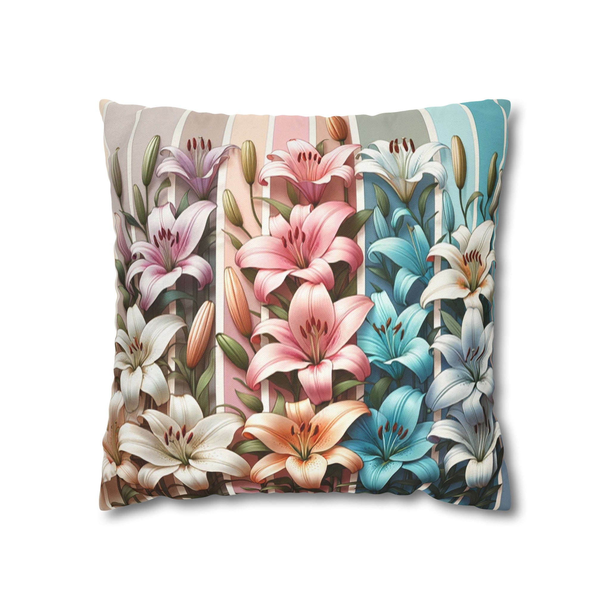 Lilies 4 - Polyester Square Pillowcase