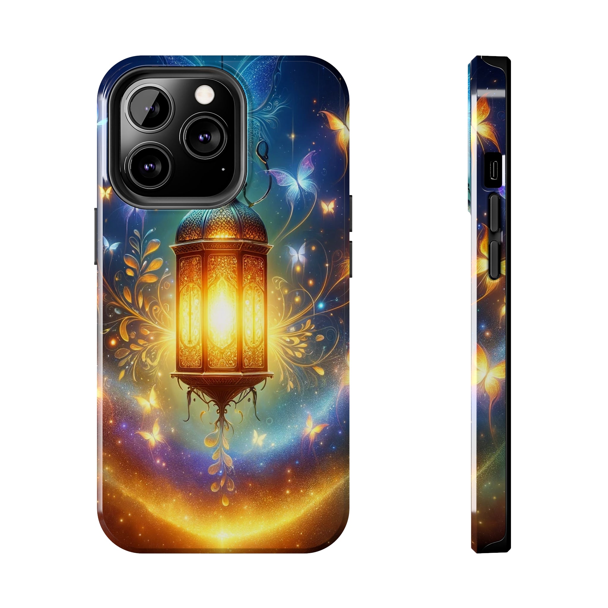 Butterflies around a lamp - Tough Phone Case