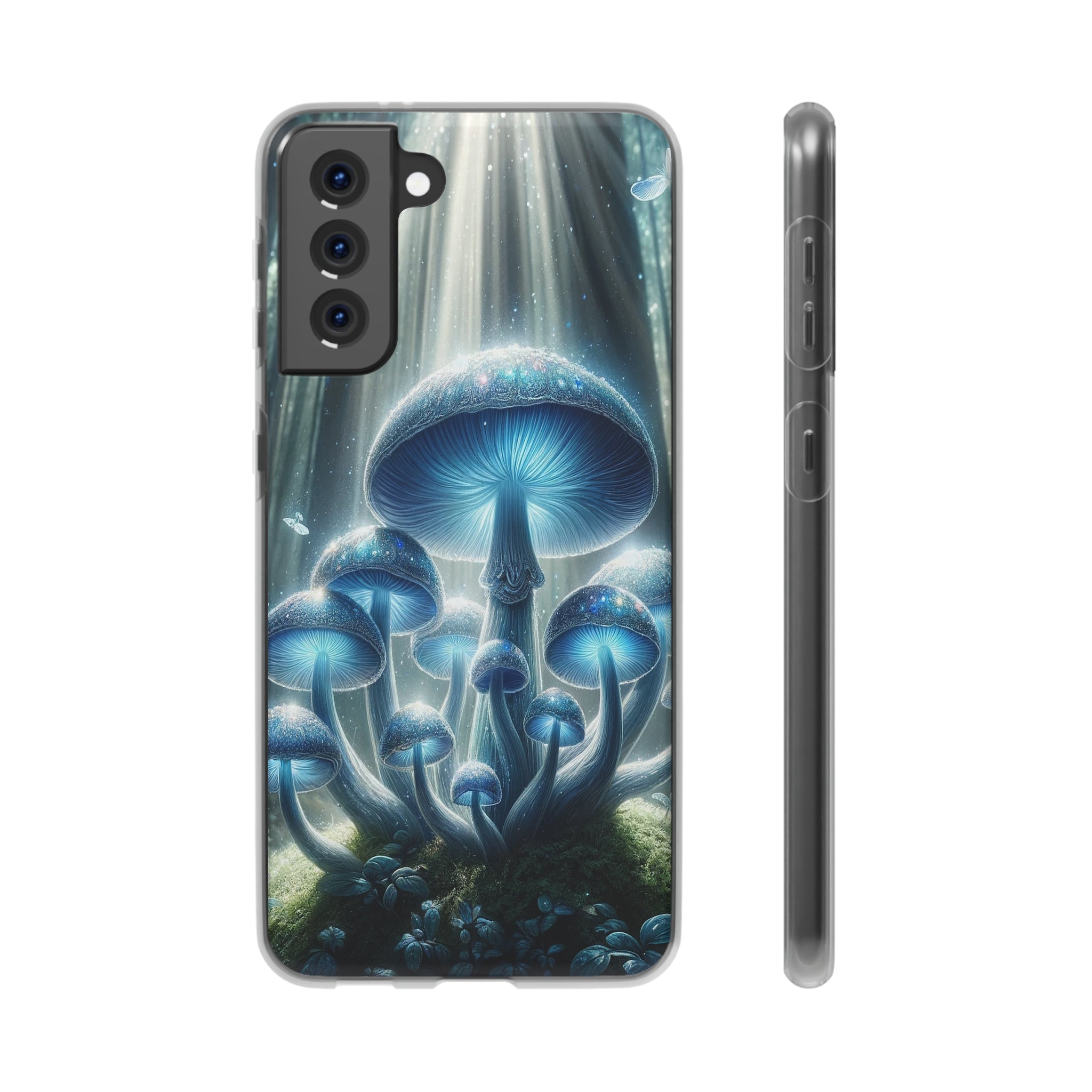 Lightblue mushrooms - Flexi Case (Samsung only)