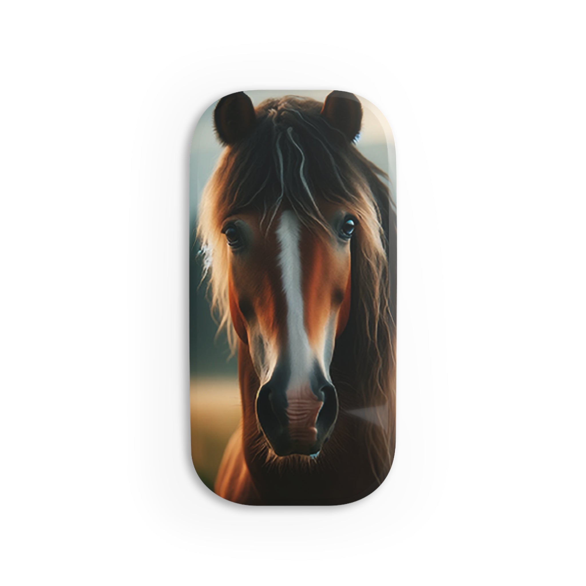 Horse - brown and white - Phone Click-On Grip