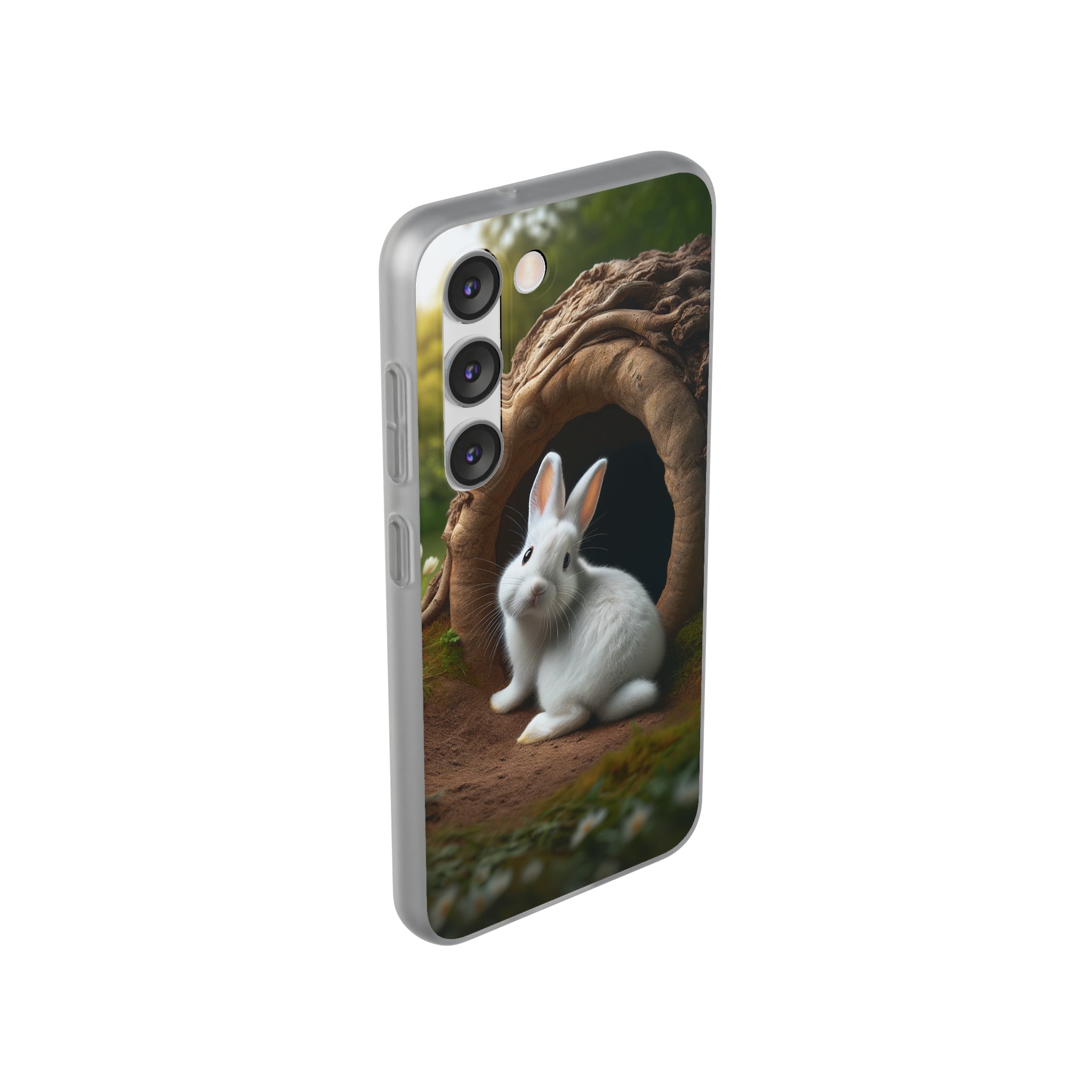 Curious, white rabbit - Flexi Case (Samsung only)