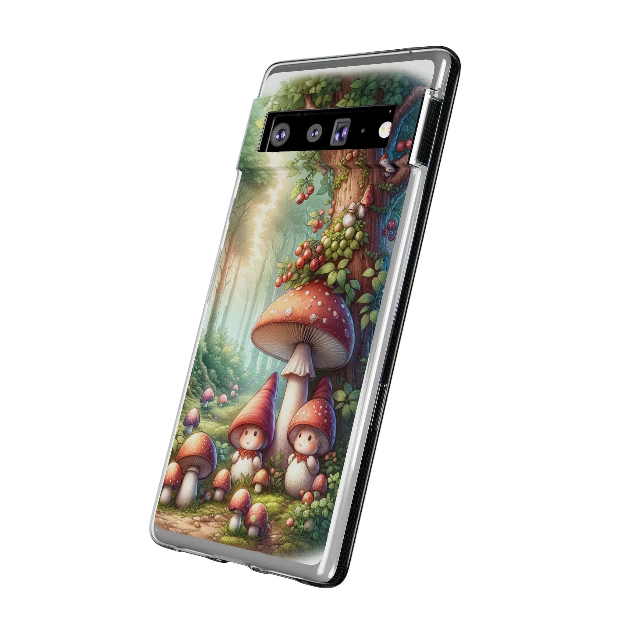 Gnomes and mushrooms - Soft Phone Case