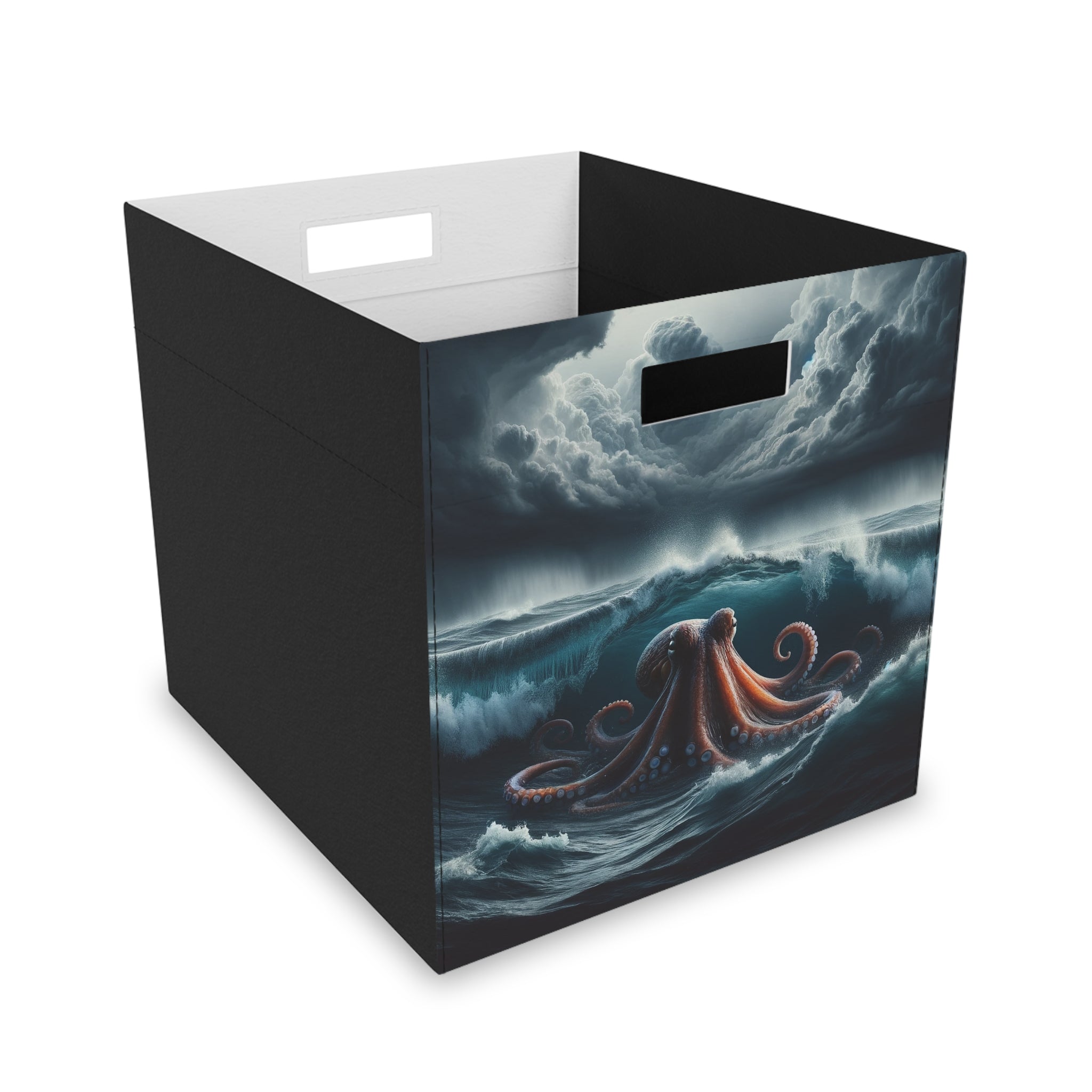 A squid in a stormy ocean - Storage Box